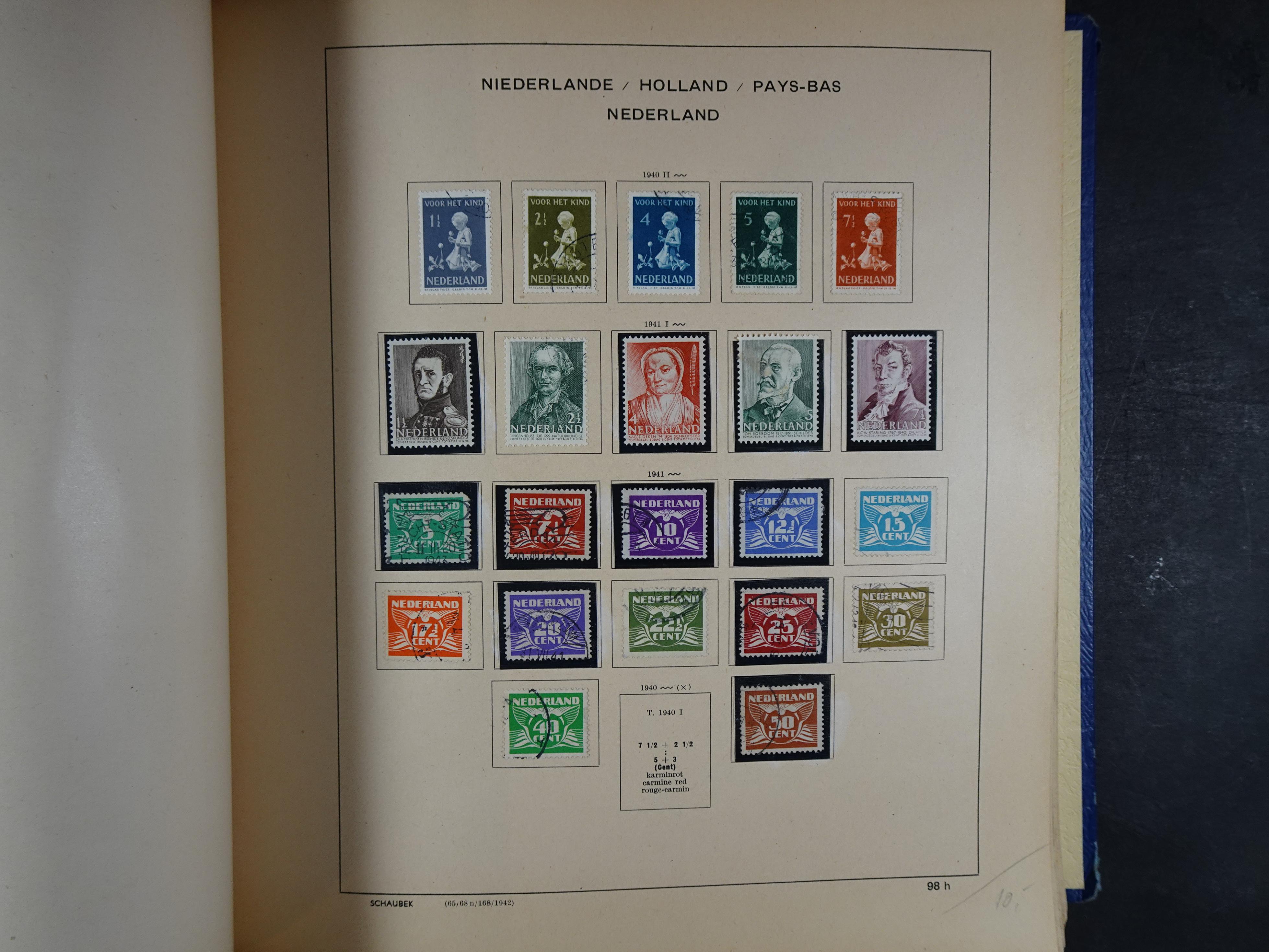 Mooie klassieke verzameling zeer goed gevulde Schaubek album. 142