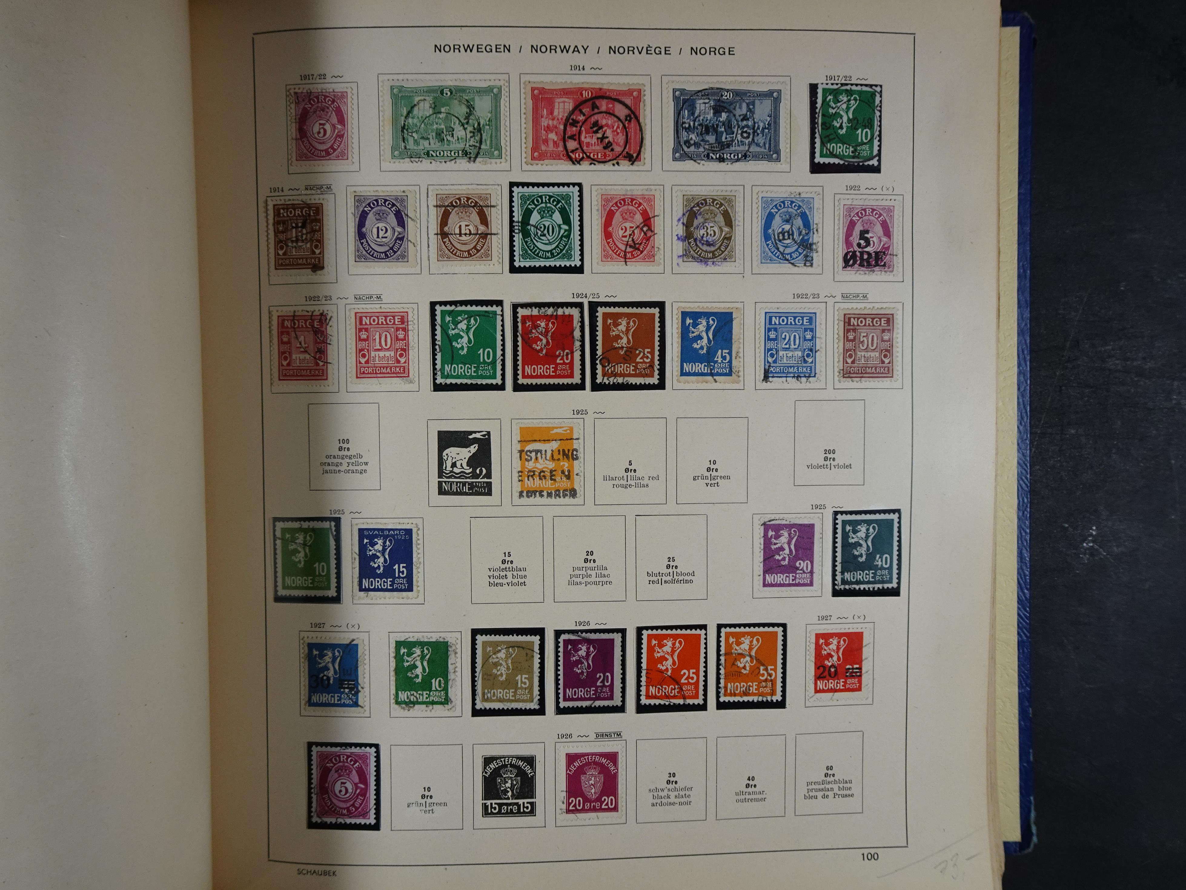 Mooie klassieke verzameling zeer goed gevulde Schaubek album. 145