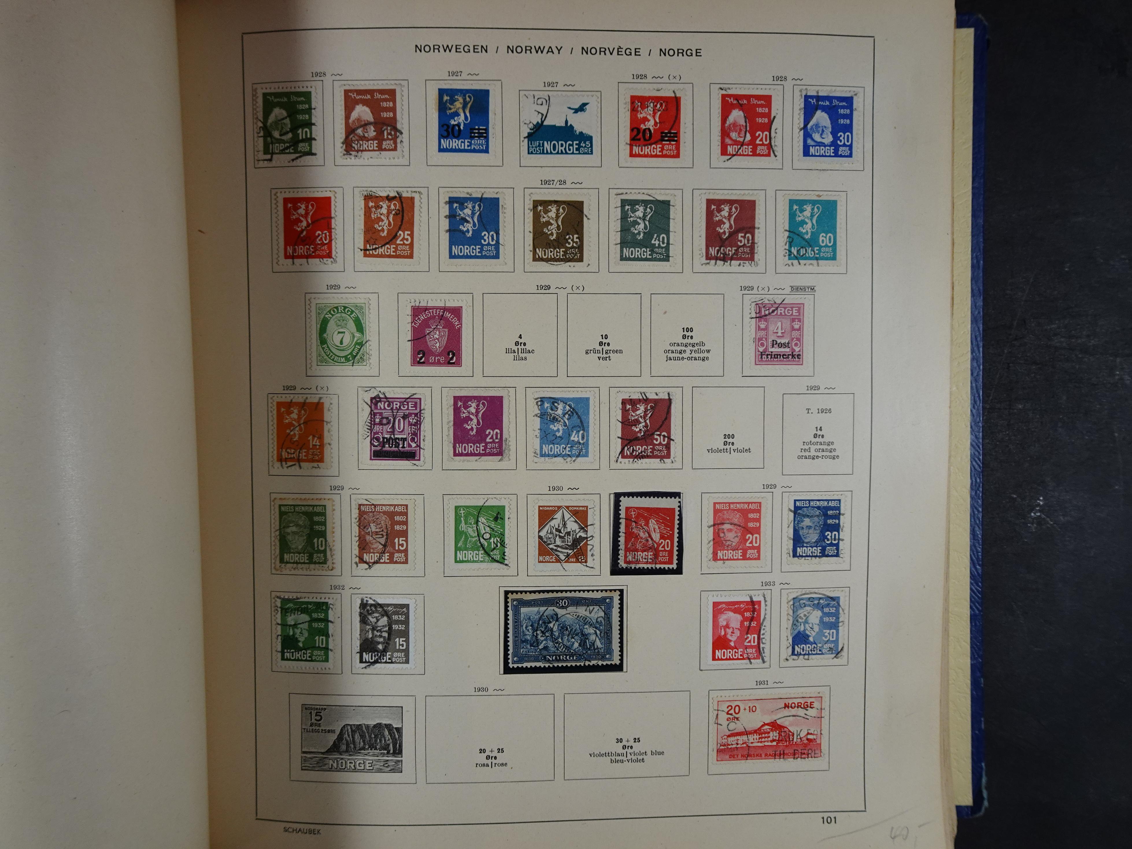 Mooie klassieke verzameling zeer goed gevulde Schaubek album. 146