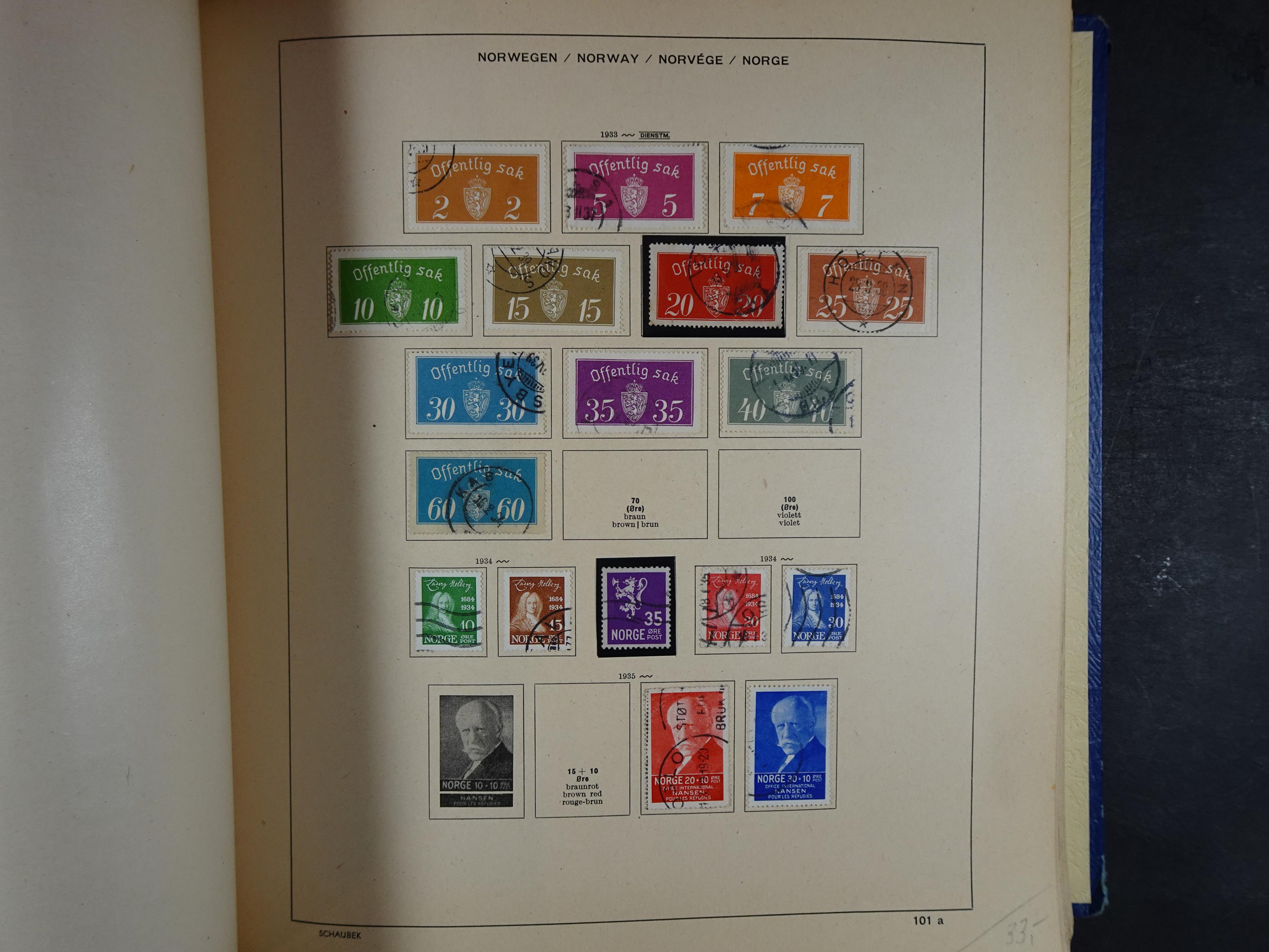 Mooie klassieke verzameling zeer goed gevulde Schaubek album. 147