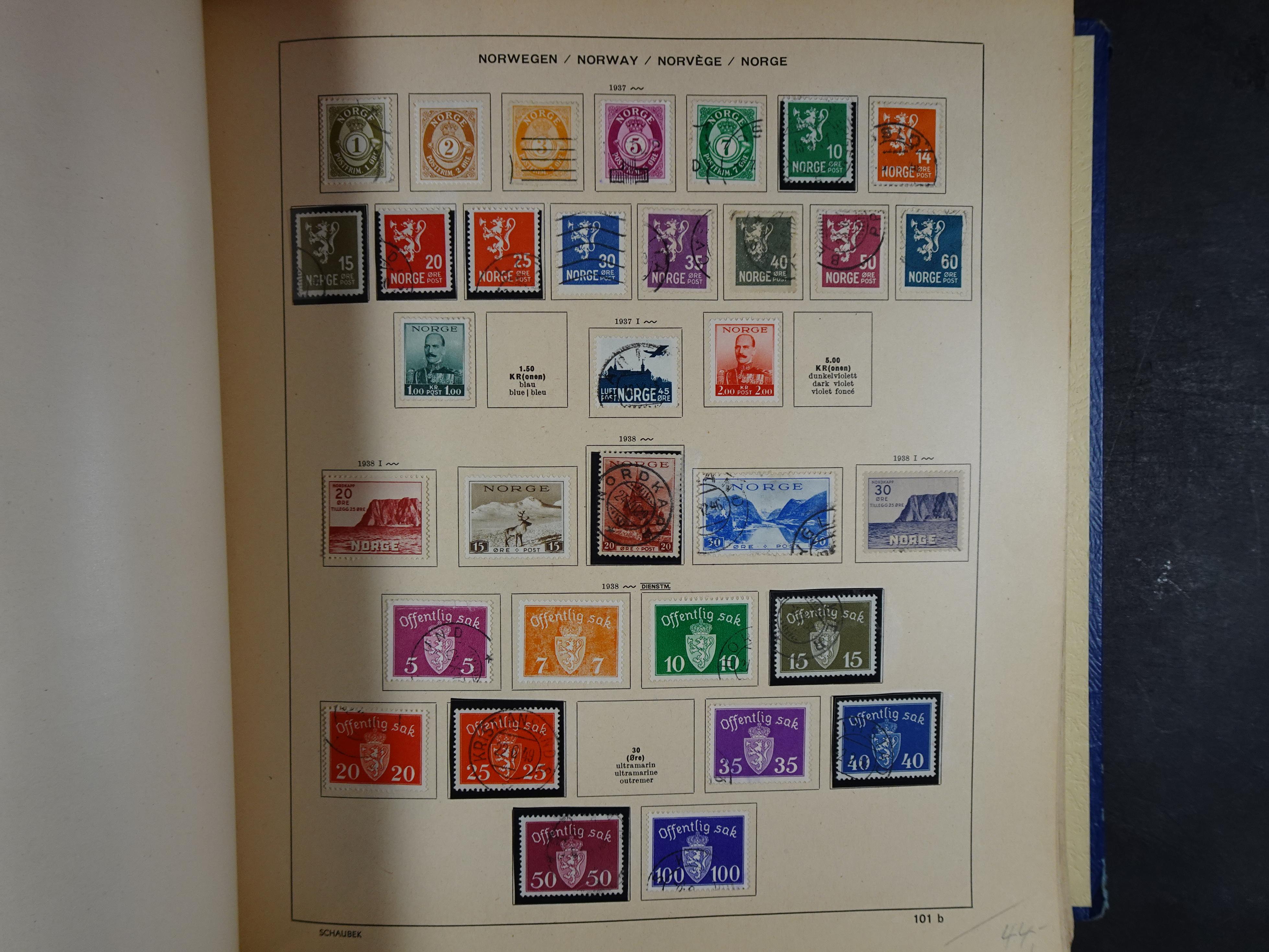 Mooie klassieke verzameling zeer goed gevulde Schaubek album. 148