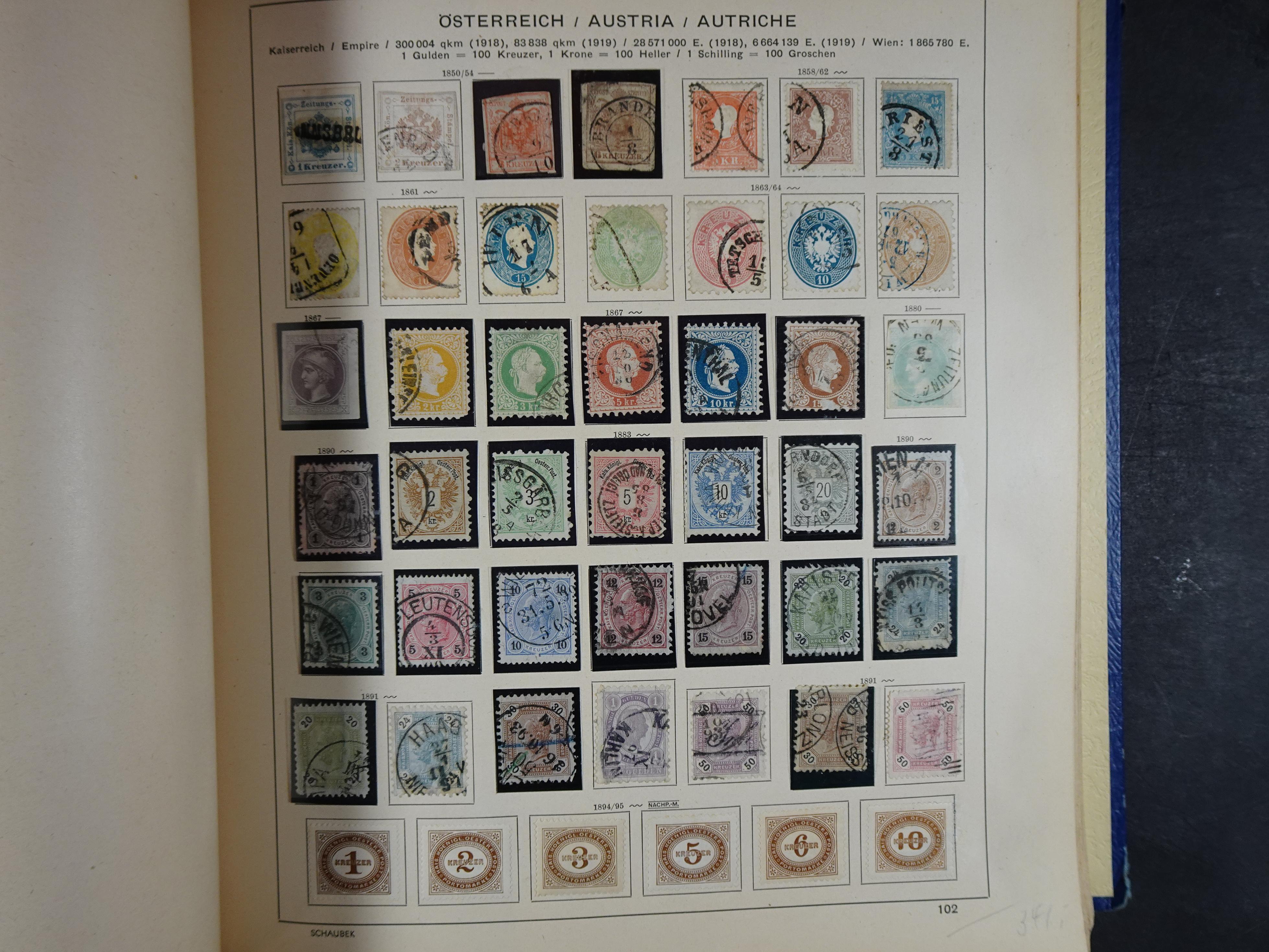 Mooie klassieke verzameling zeer goed gevulde Schaubek album. 153