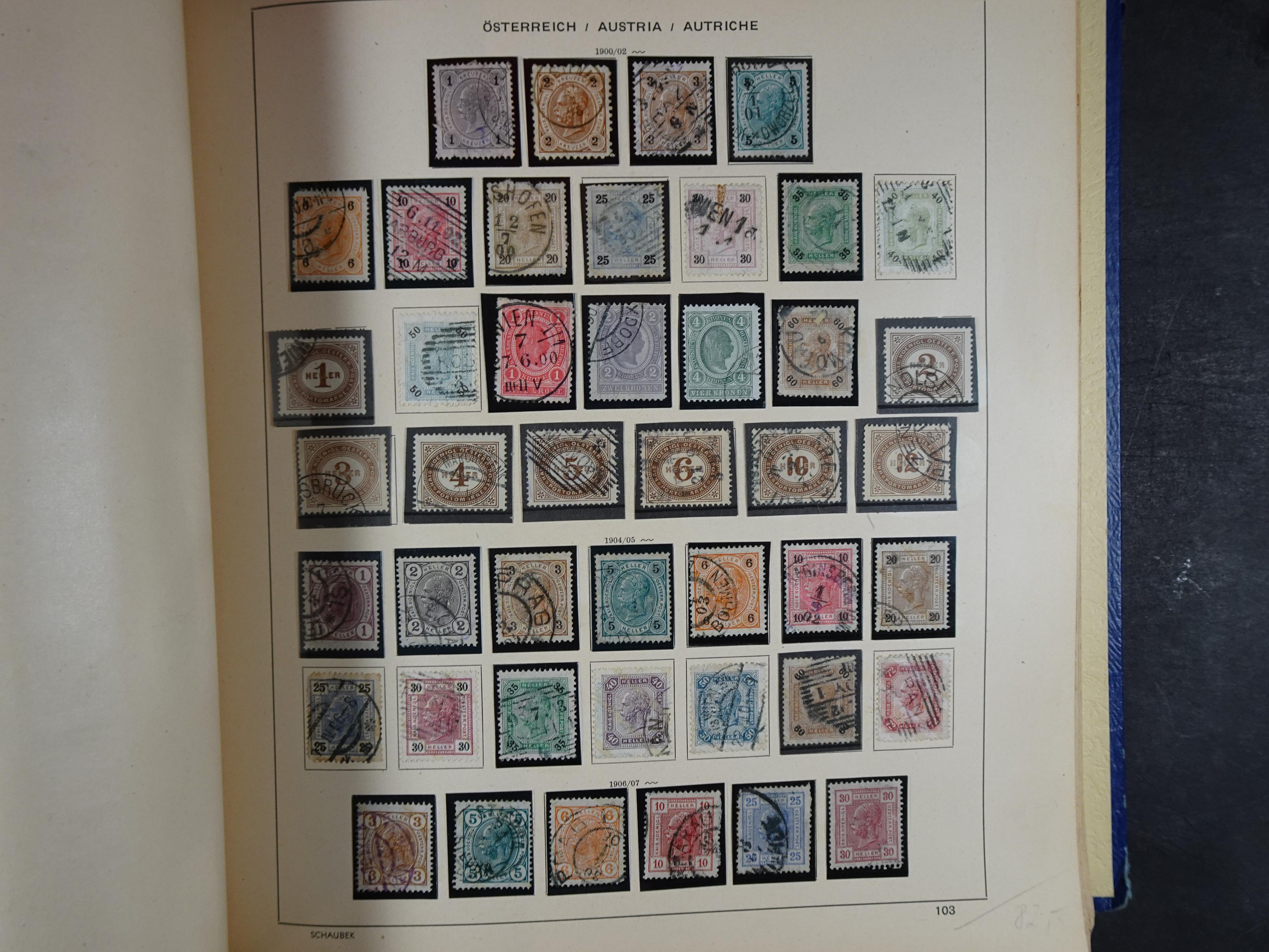 Mooie klassieke verzameling zeer goed gevulde Schaubek album. 154