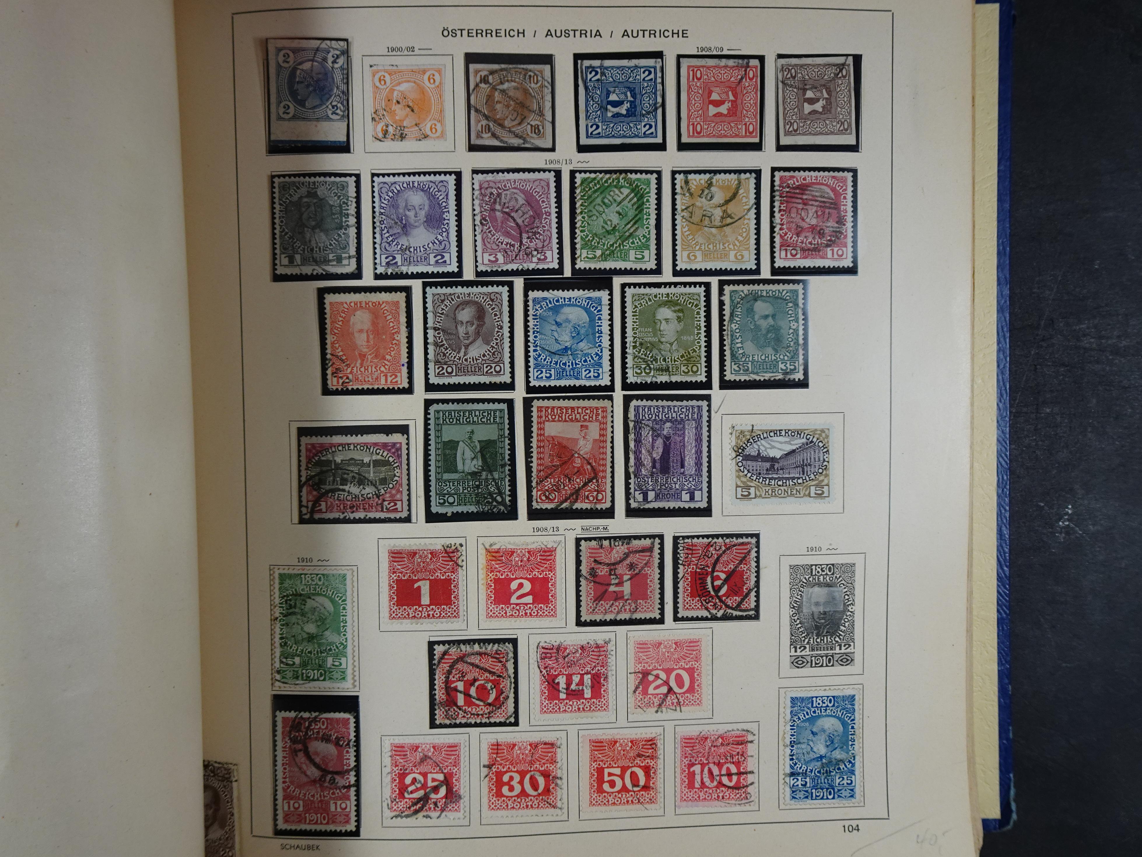 Mooie klassieke verzameling zeer goed gevulde Schaubek album. 155