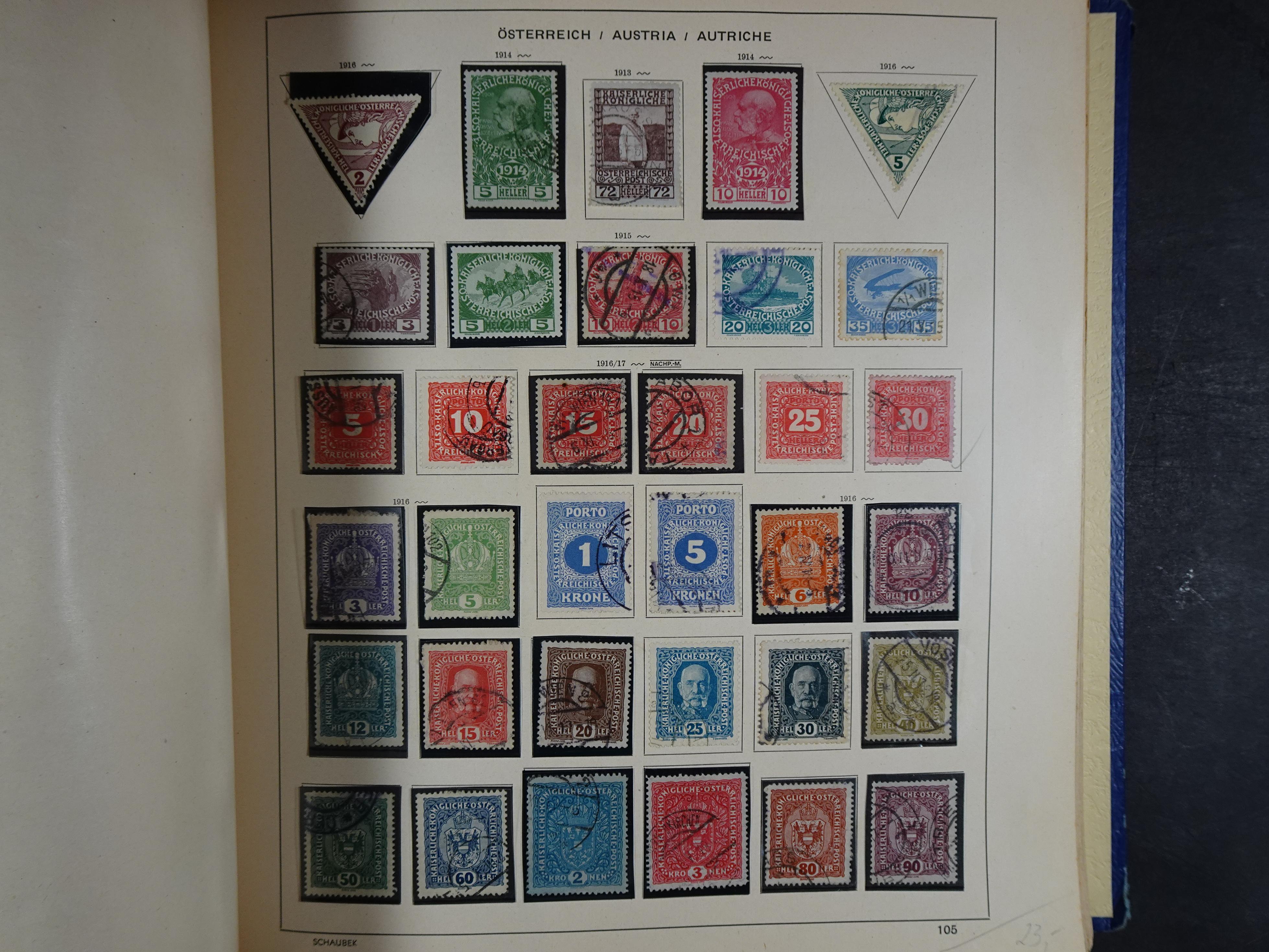 Mooie klassieke verzameling zeer goed gevulde Schaubek album. 156