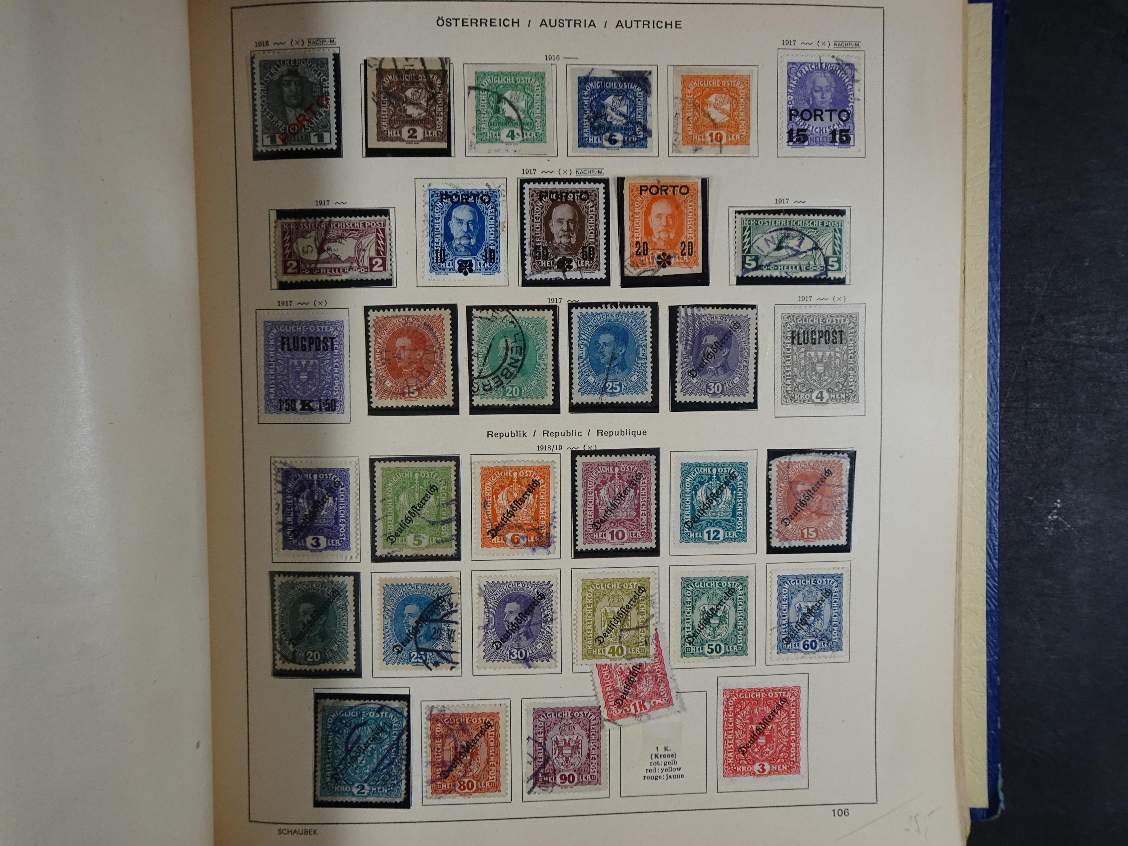 Mooie klassieke verzameling zeer goed gevulde Schaubek album. 157