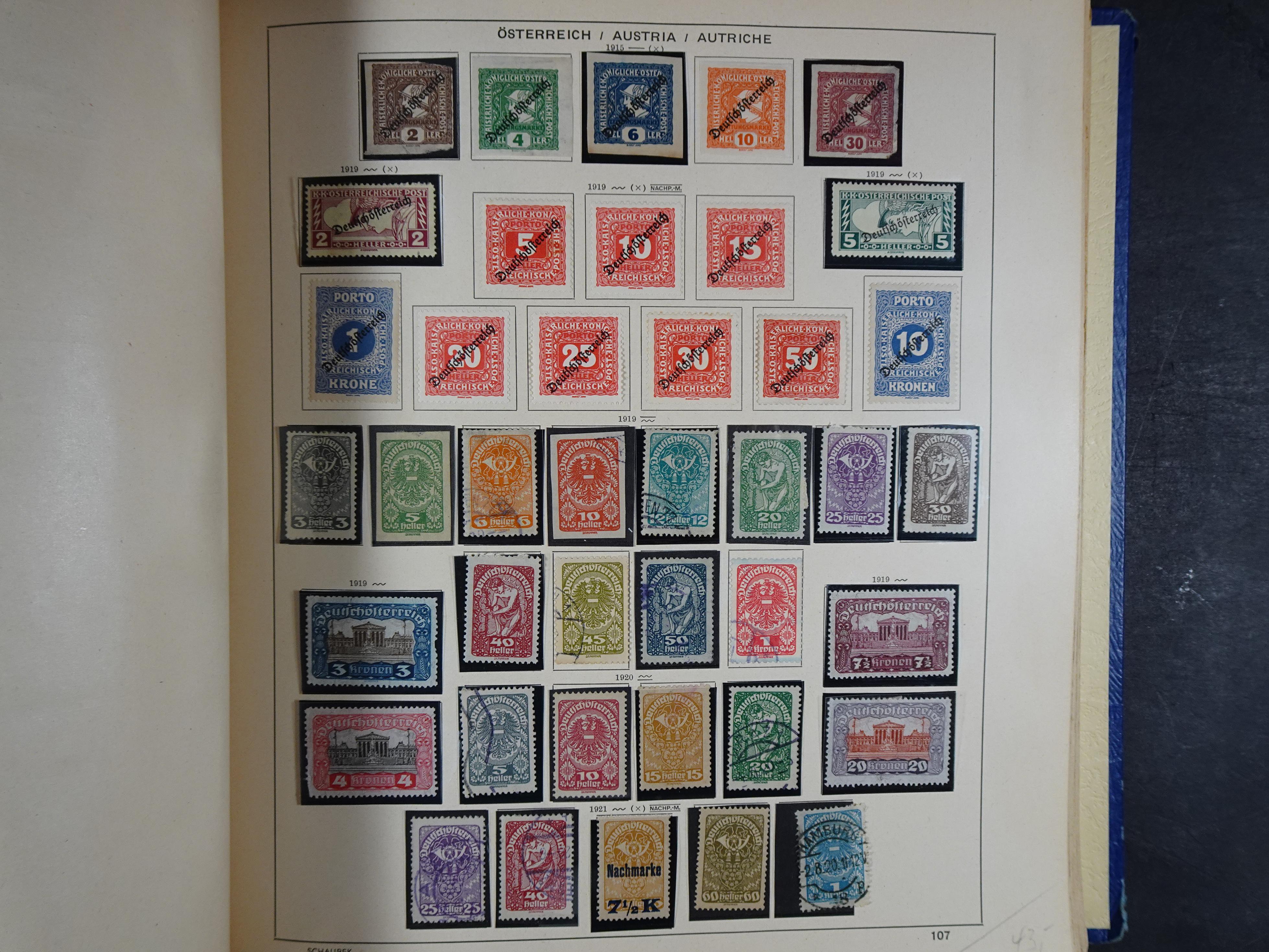 Mooie klassieke verzameling zeer goed gevulde Schaubek album. 158