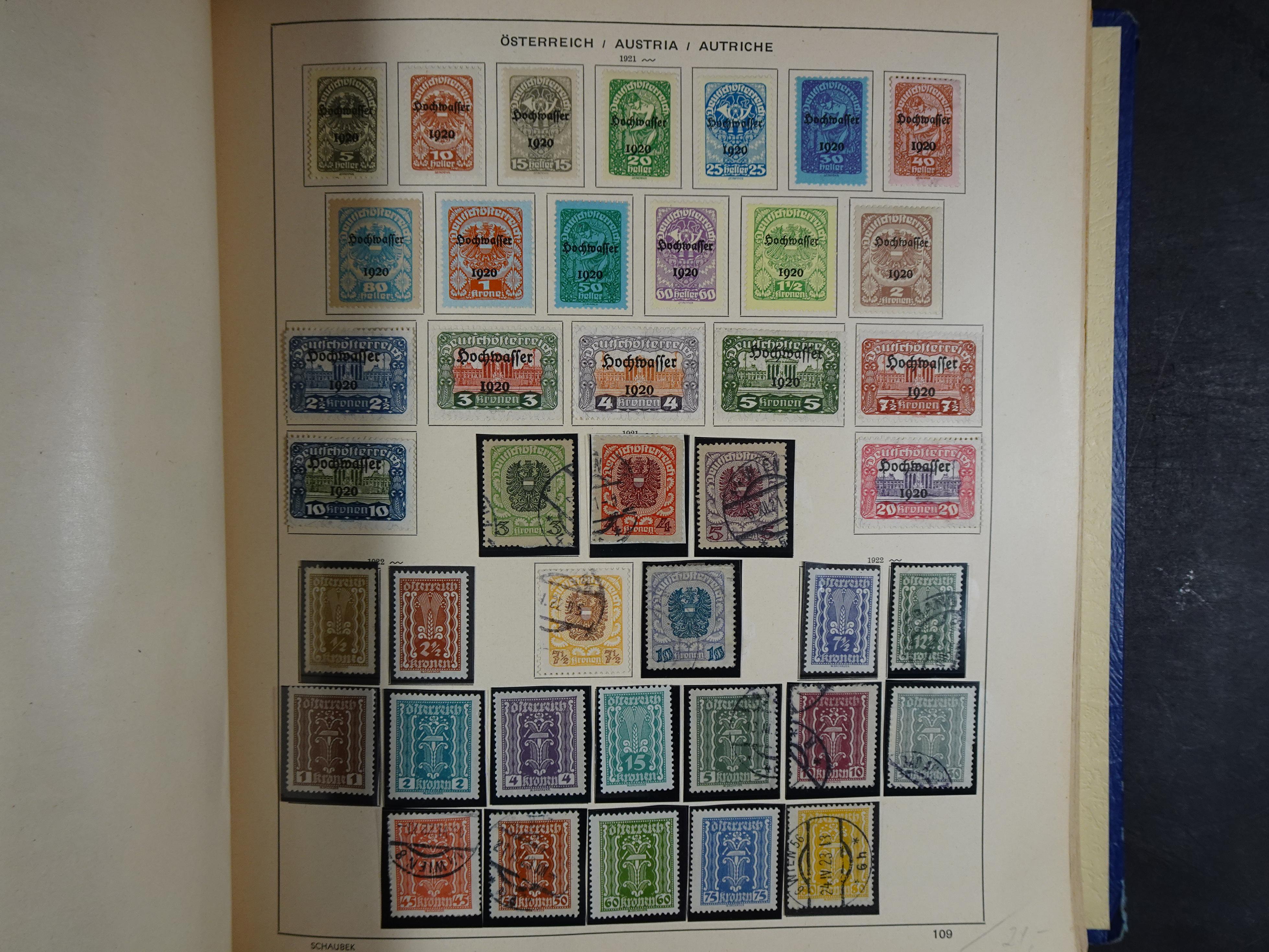 Mooie klassieke verzameling zeer goed gevulde Schaubek album. 160