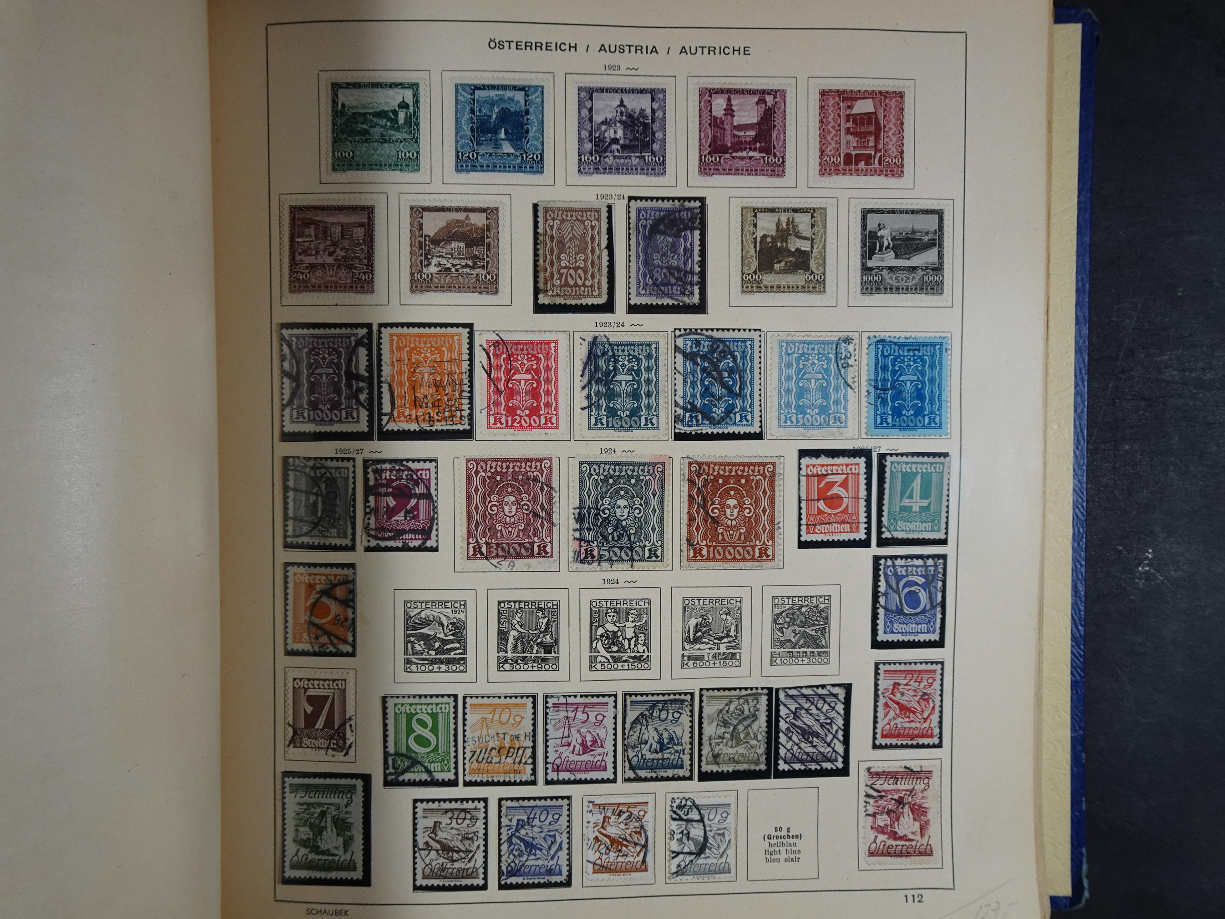 Mooie klassieke verzameling zeer goed gevulde Schaubek album. 163