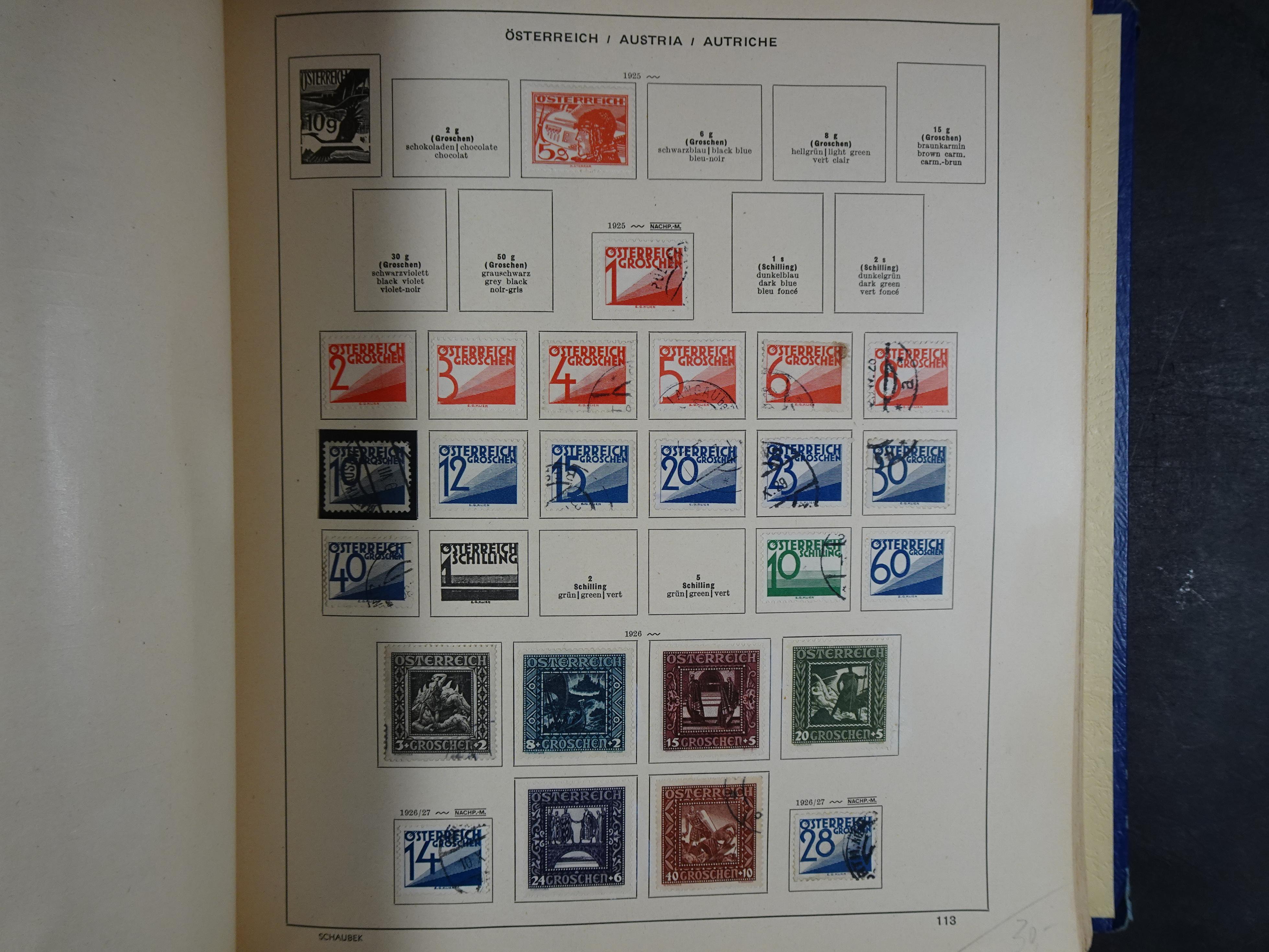 Mooie klassieke verzameling zeer goed gevulde Schaubek album. 164