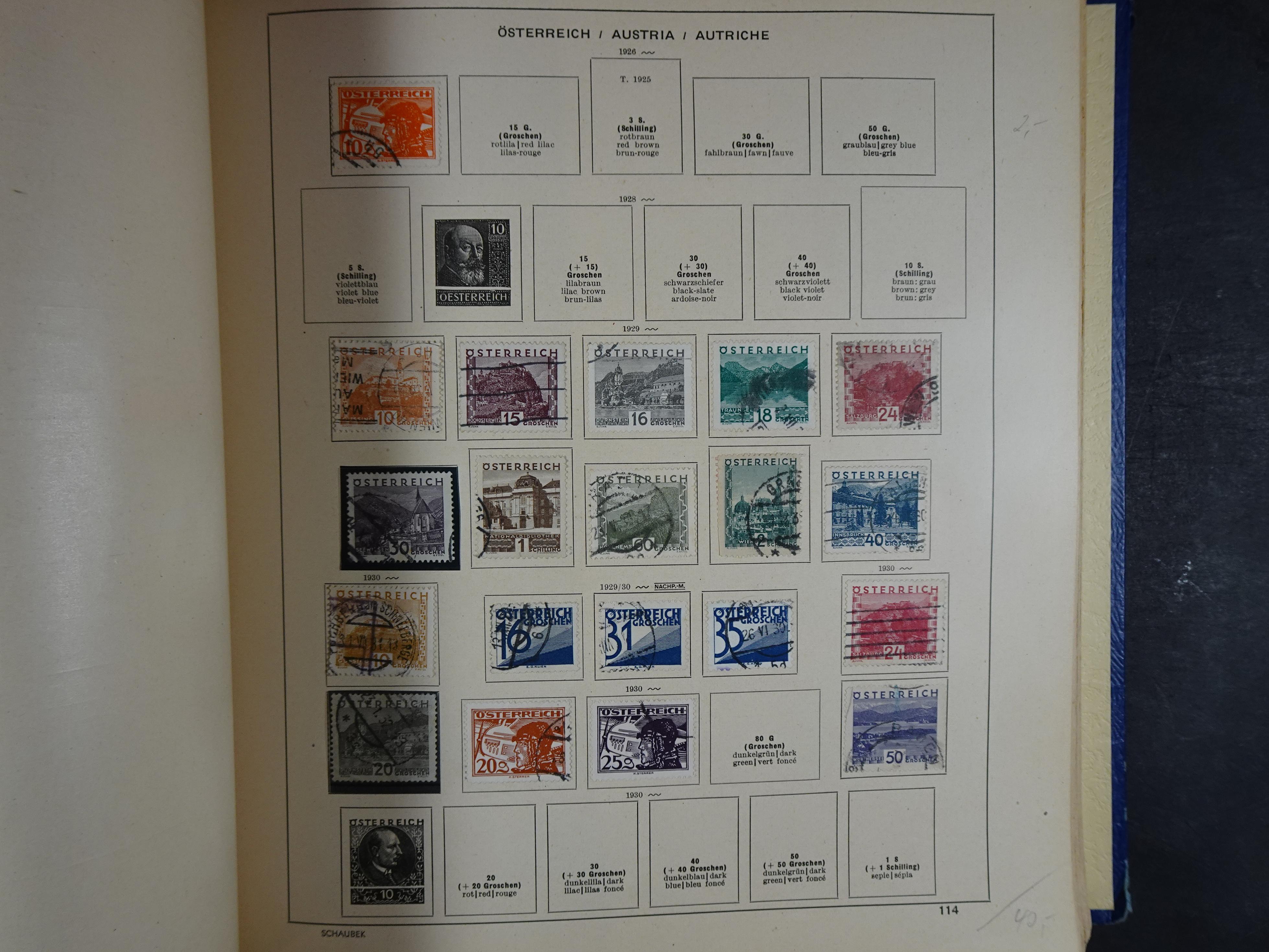 Mooie klassieke verzameling zeer goed gevulde Schaubek album. 165