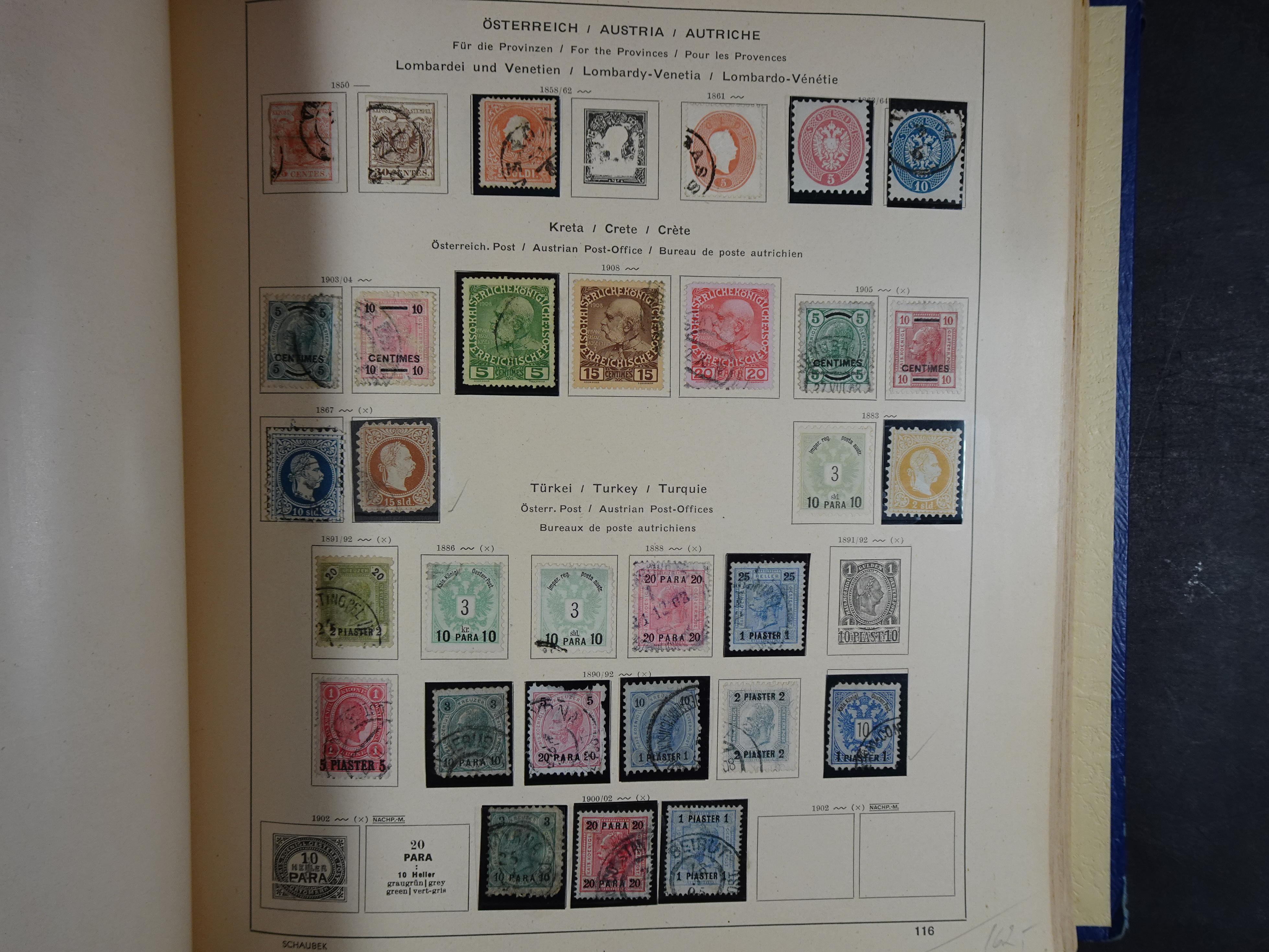 Mooie klassieke verzameling zeer goed gevulde Schaubek album. 172