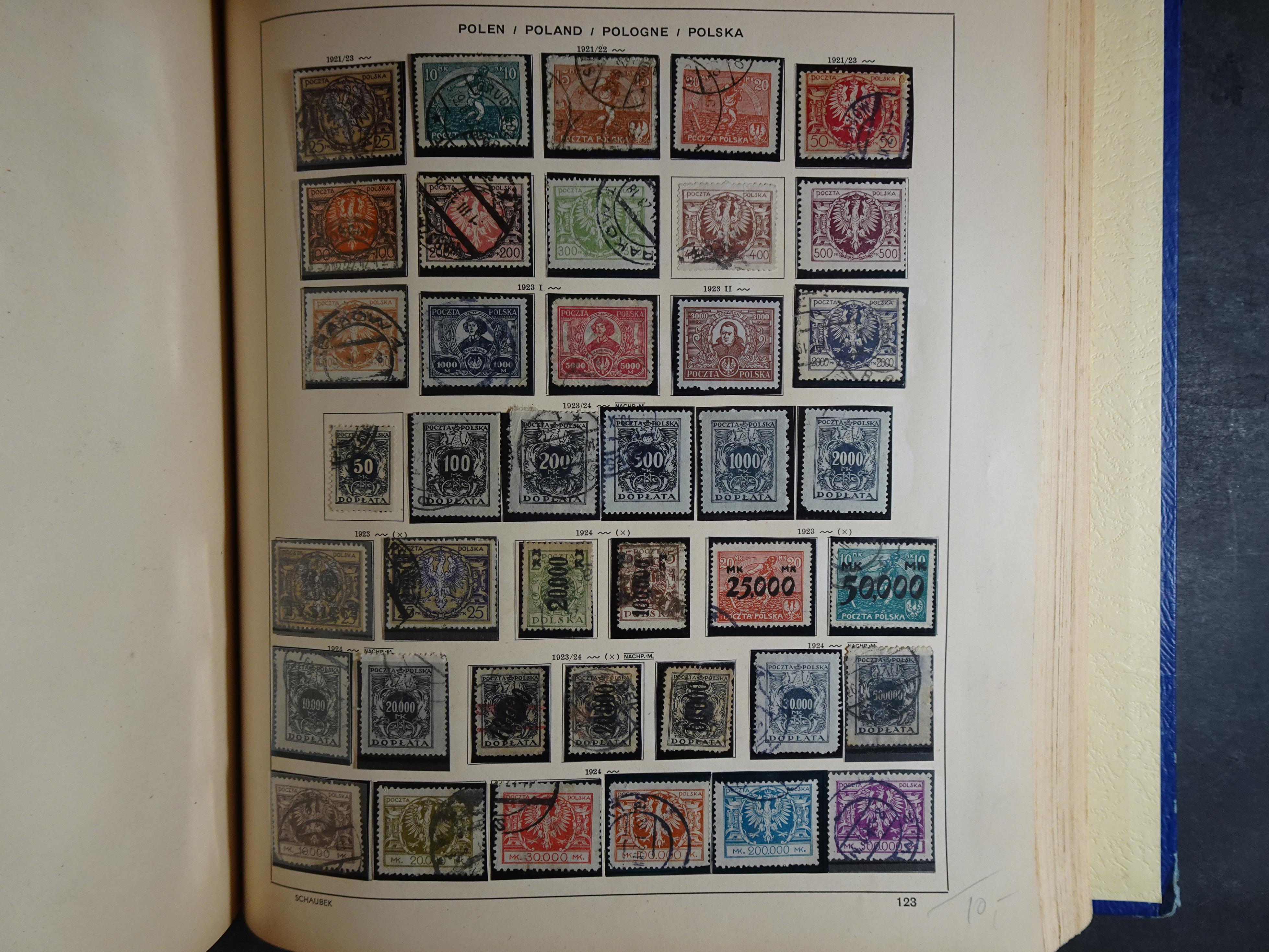 Mooie klassieke verzameling zeer goed gevulde Schaubek album. 179