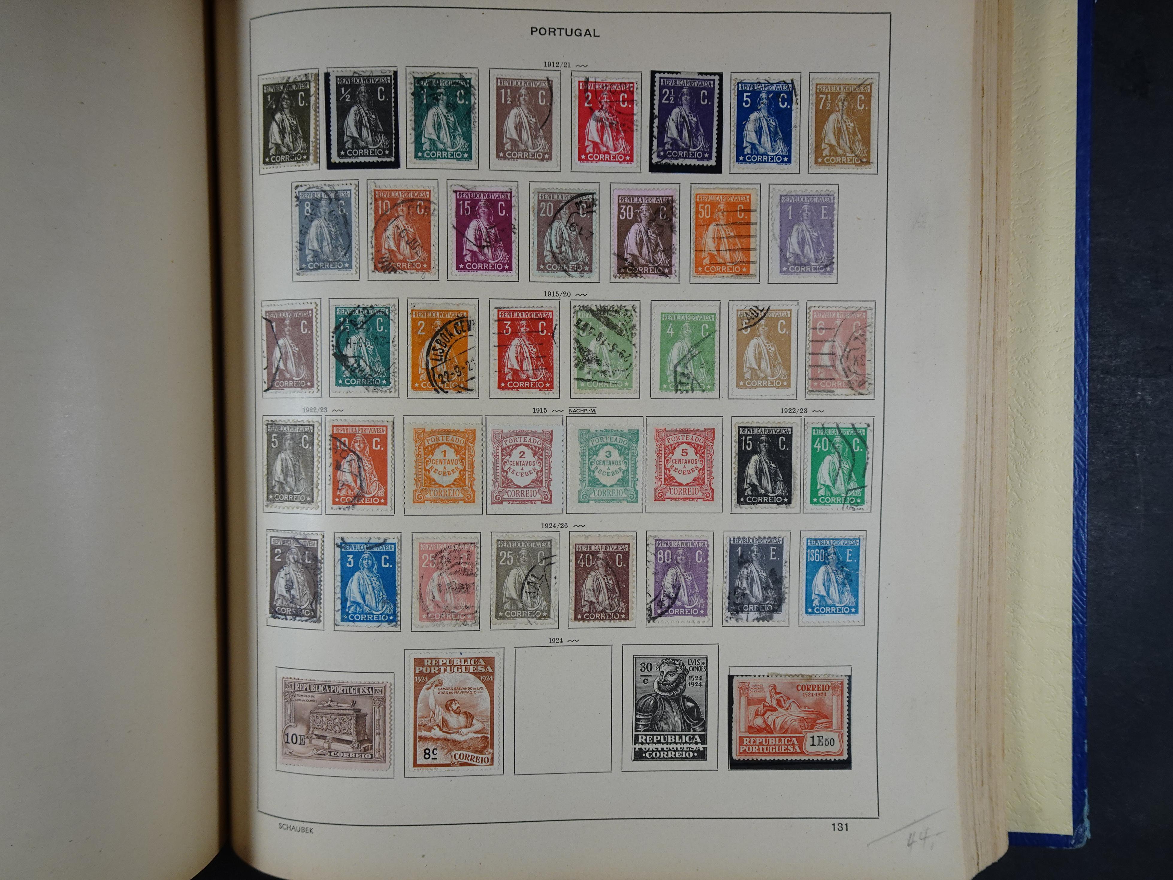 Mooie klassieke verzameling zeer goed gevulde Schaubek album. 190