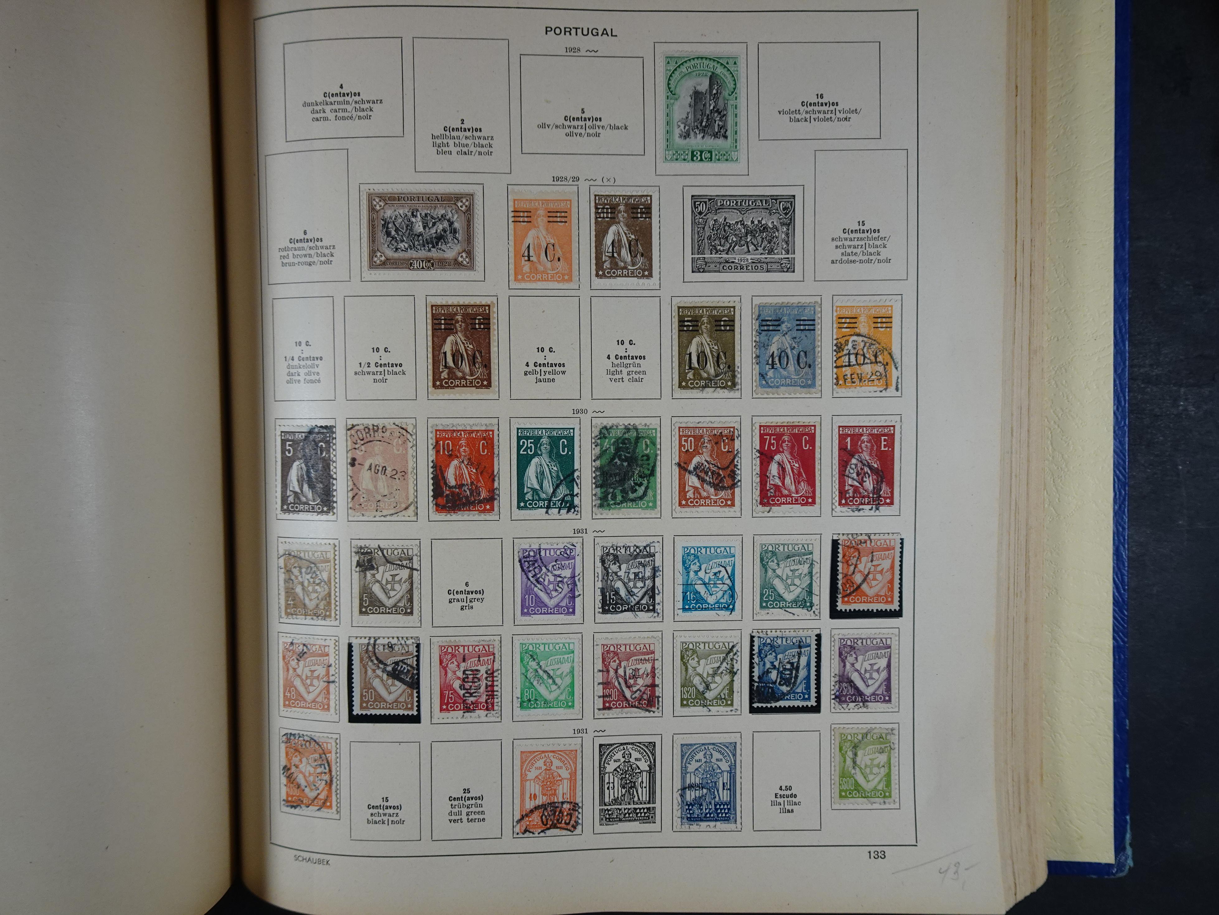 Mooie klassieke verzameling zeer goed gevulde Schaubek album. 192