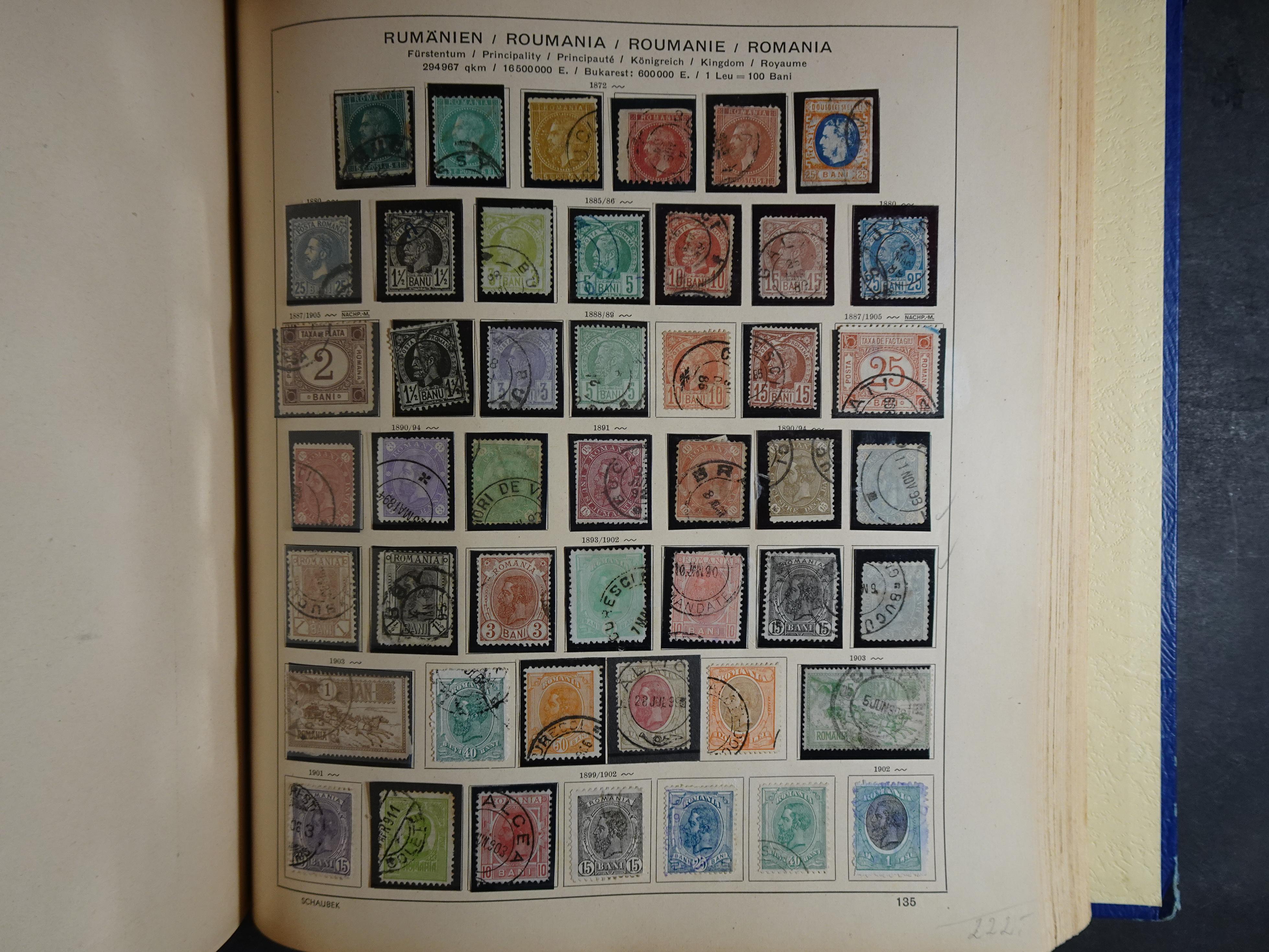 Mooie klassieke verzameling zeer goed gevulde Schaubek album. 197