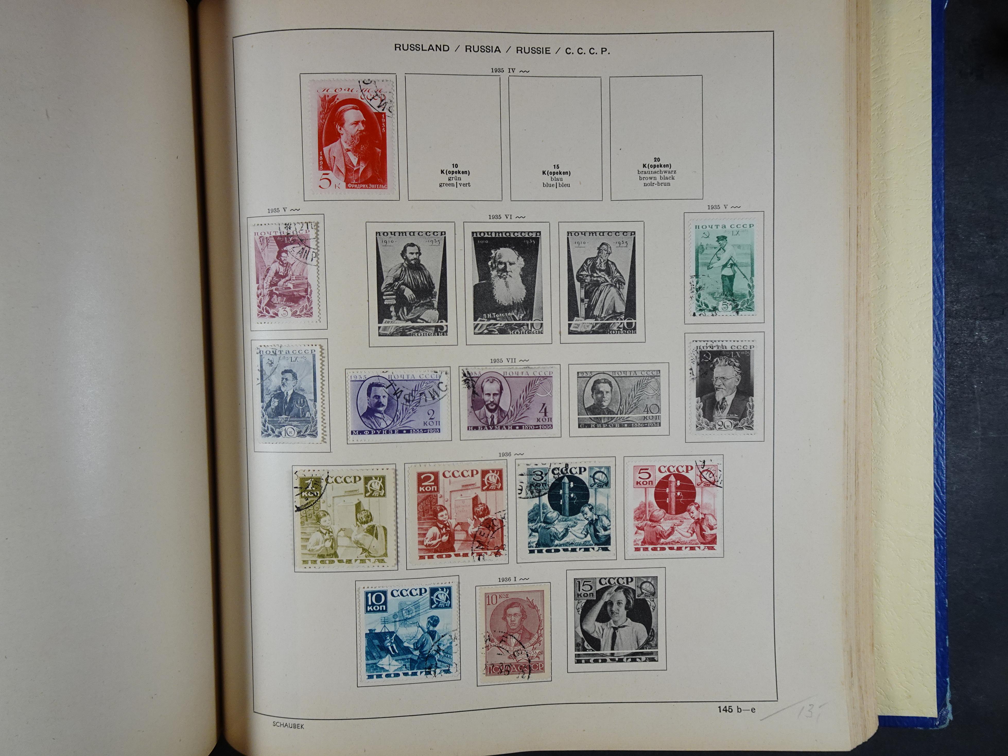 Mooie klassieke verzameling zeer goed gevulde Schaubek album. 218