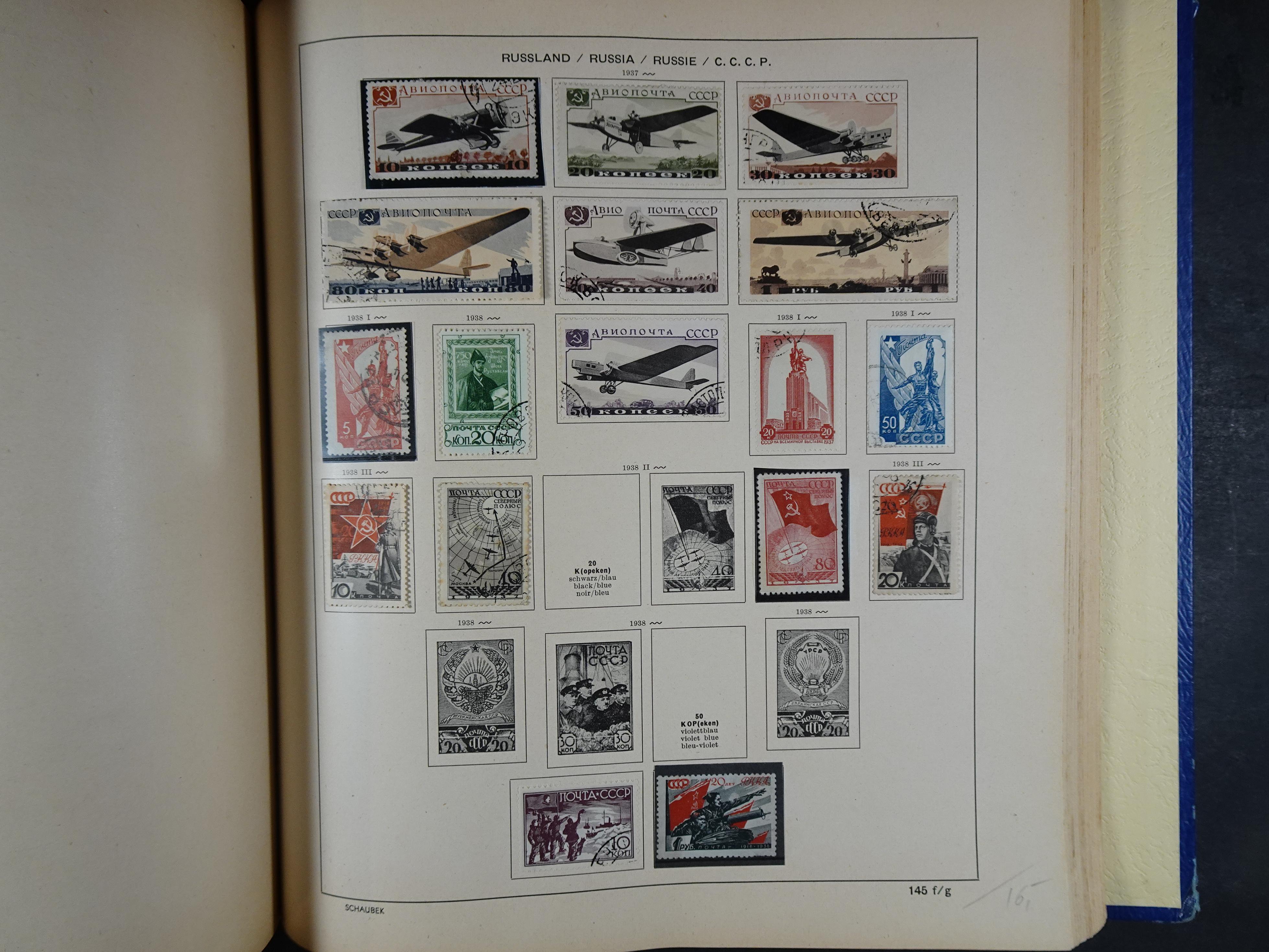 Mooie klassieke verzameling zeer goed gevulde Schaubek album. 219