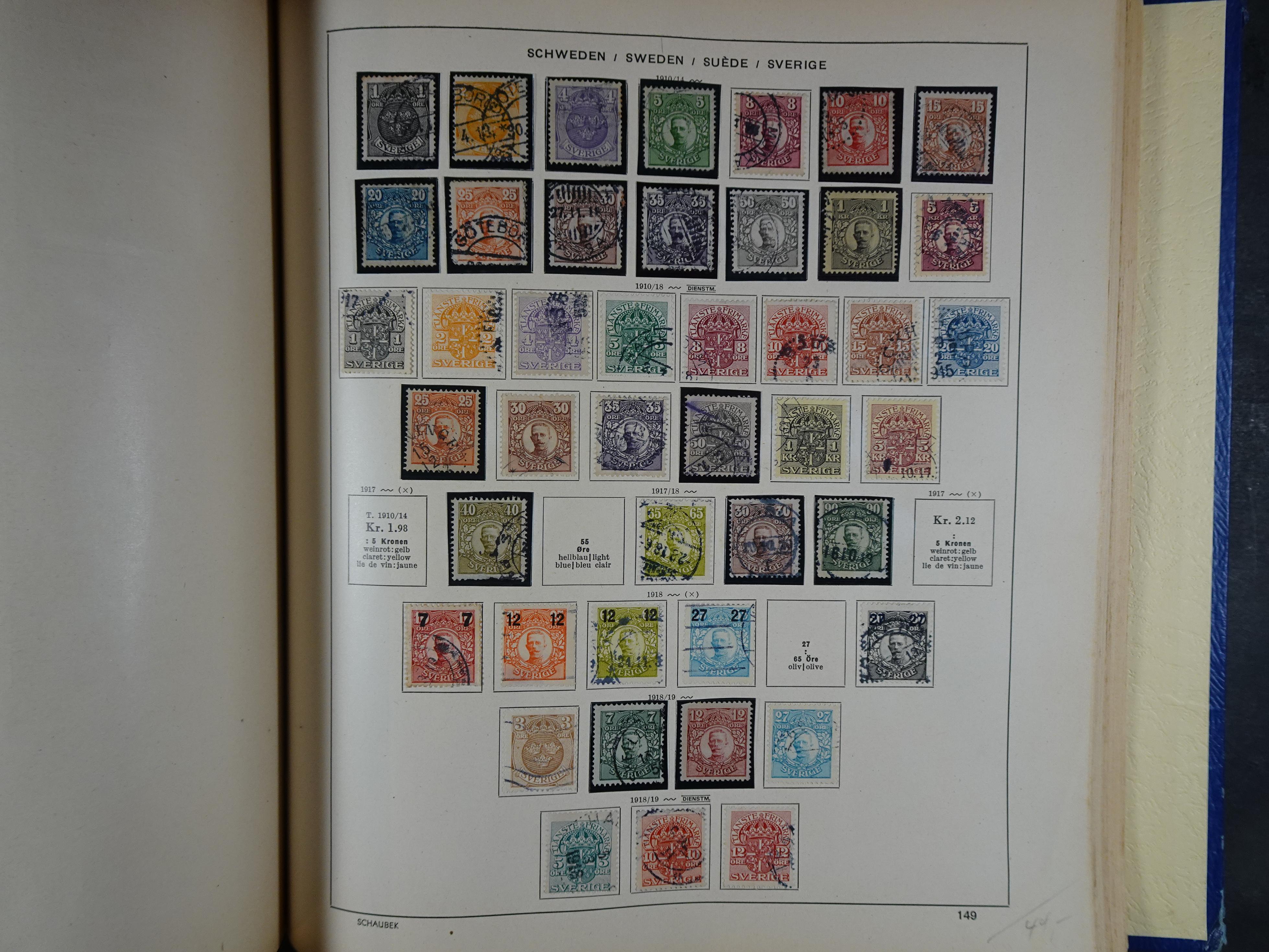 Mooie klassieke verzameling zeer goed gevulde Schaubek album. 226