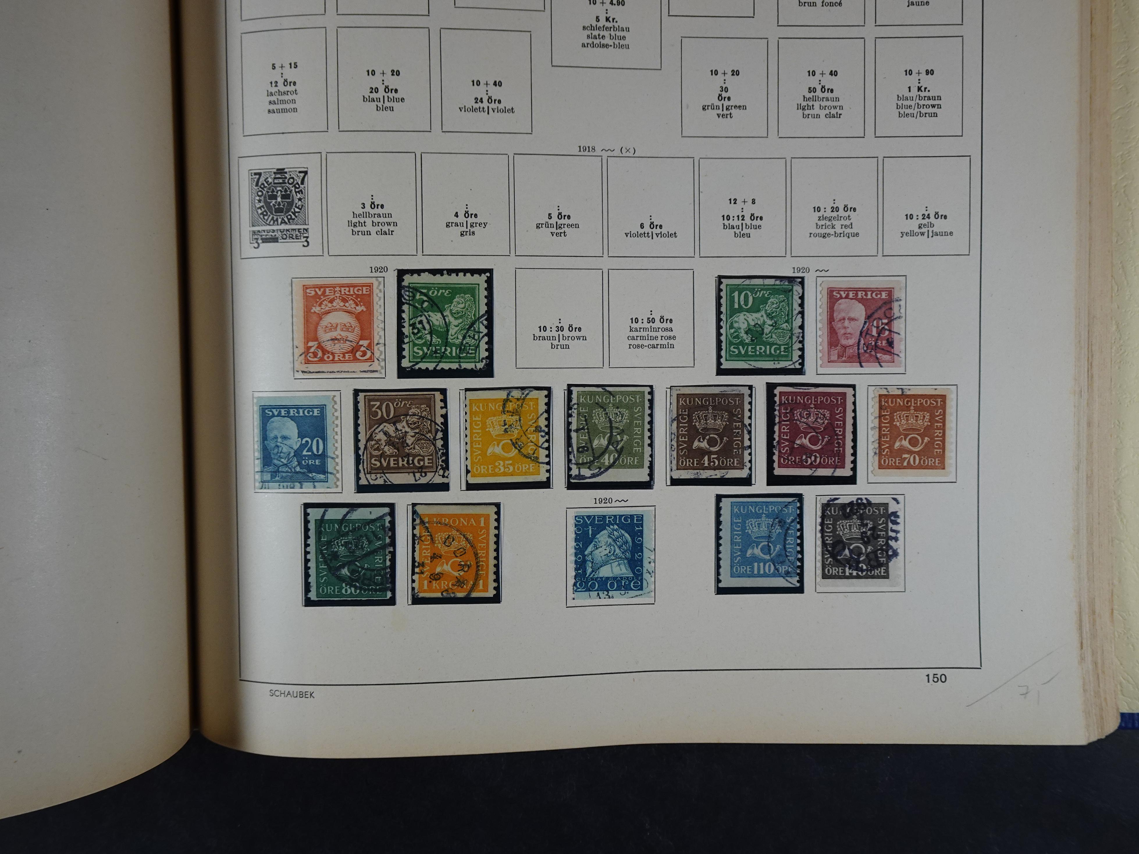 Mooie klassieke verzameling zeer goed gevulde Schaubek album. 227