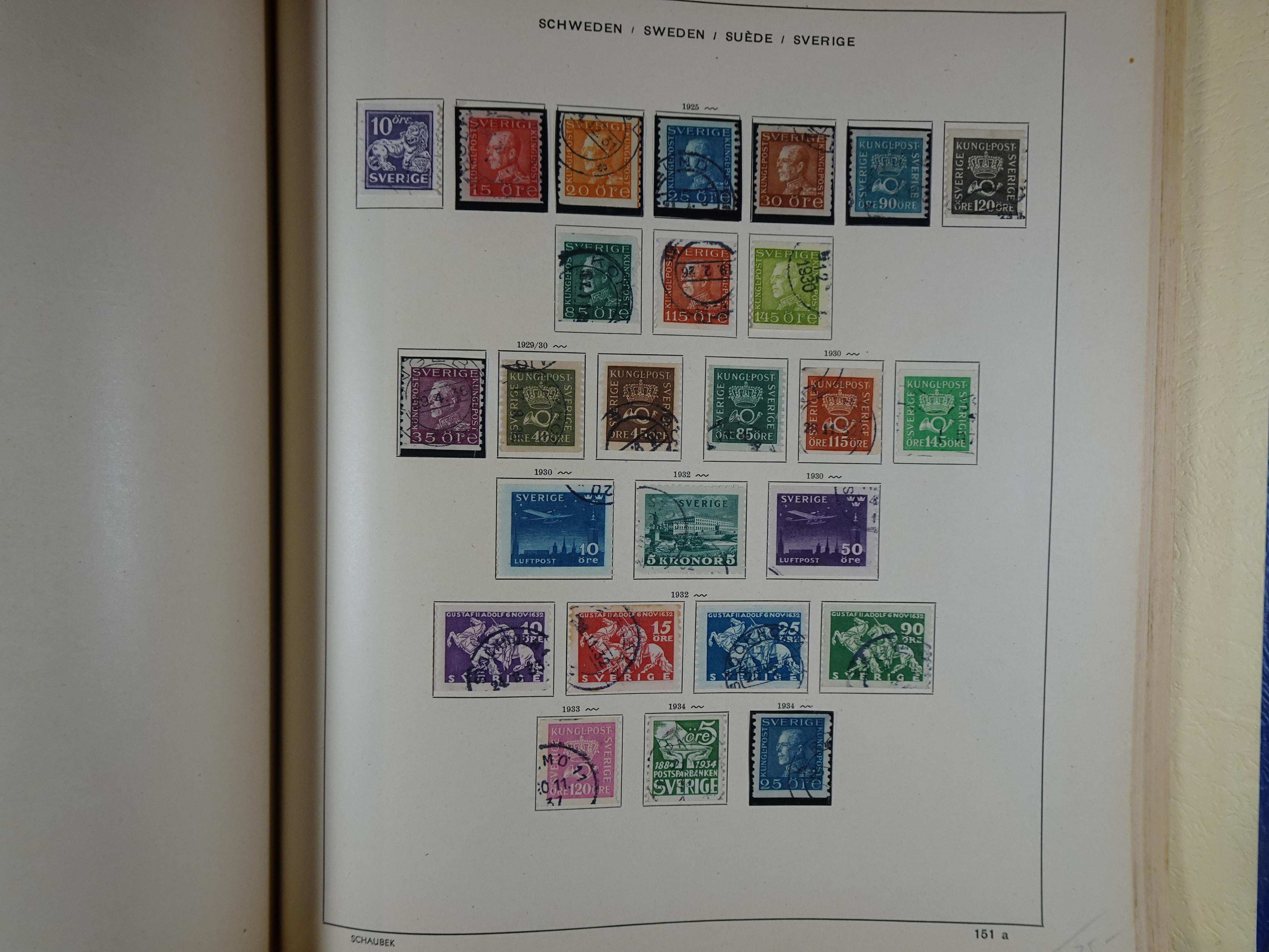 Mooie klassieke verzameling zeer goed gevulde Schaubek album. 230