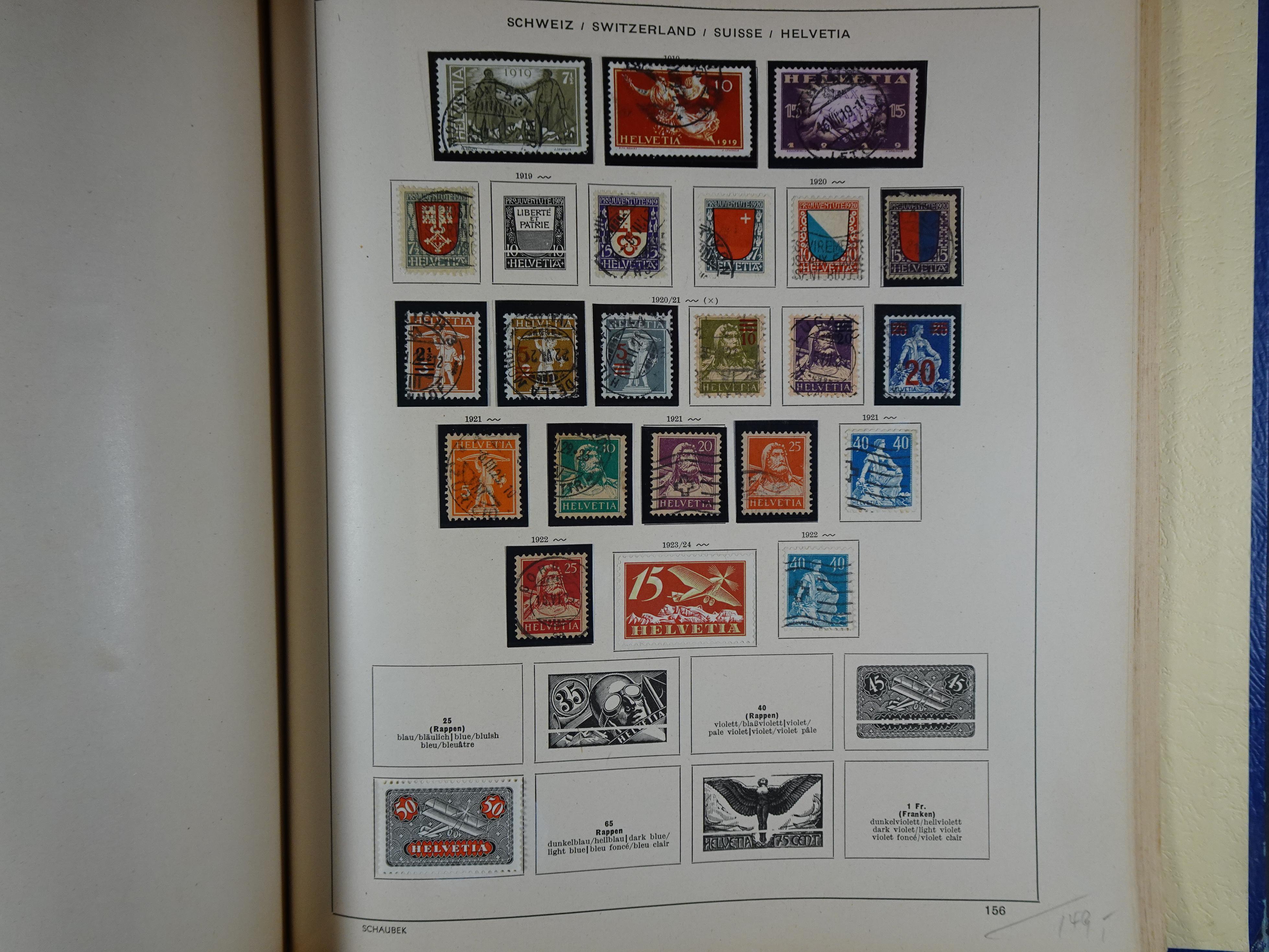 Mooie klassieke verzameling zeer goed gevulde Schaubek album. 240