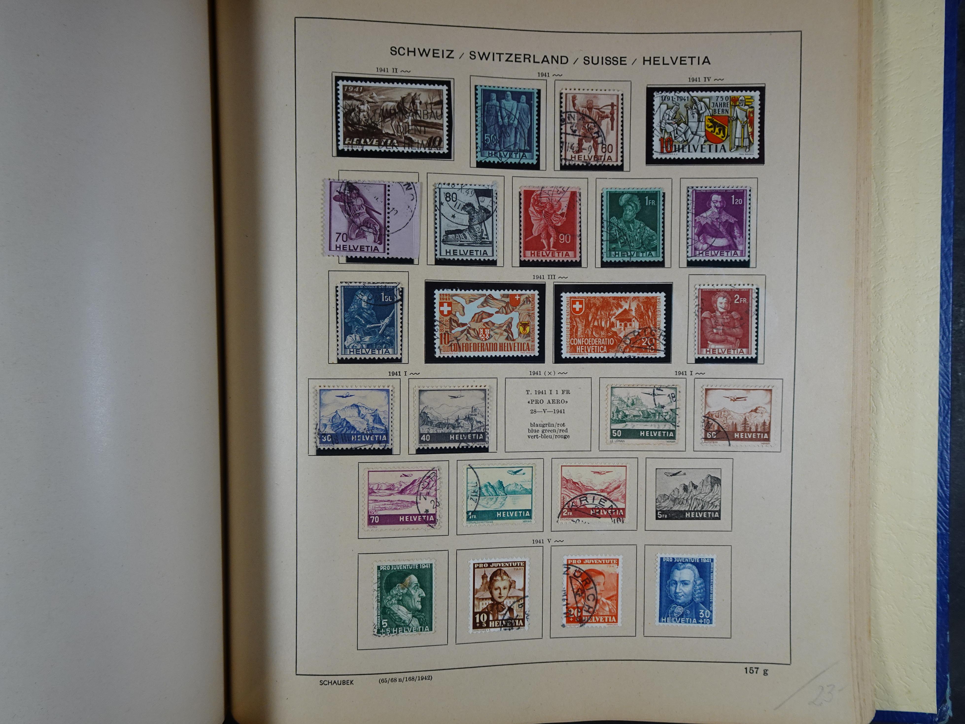 Mooie klassieke verzameling zeer goed gevulde Schaubek album. 249