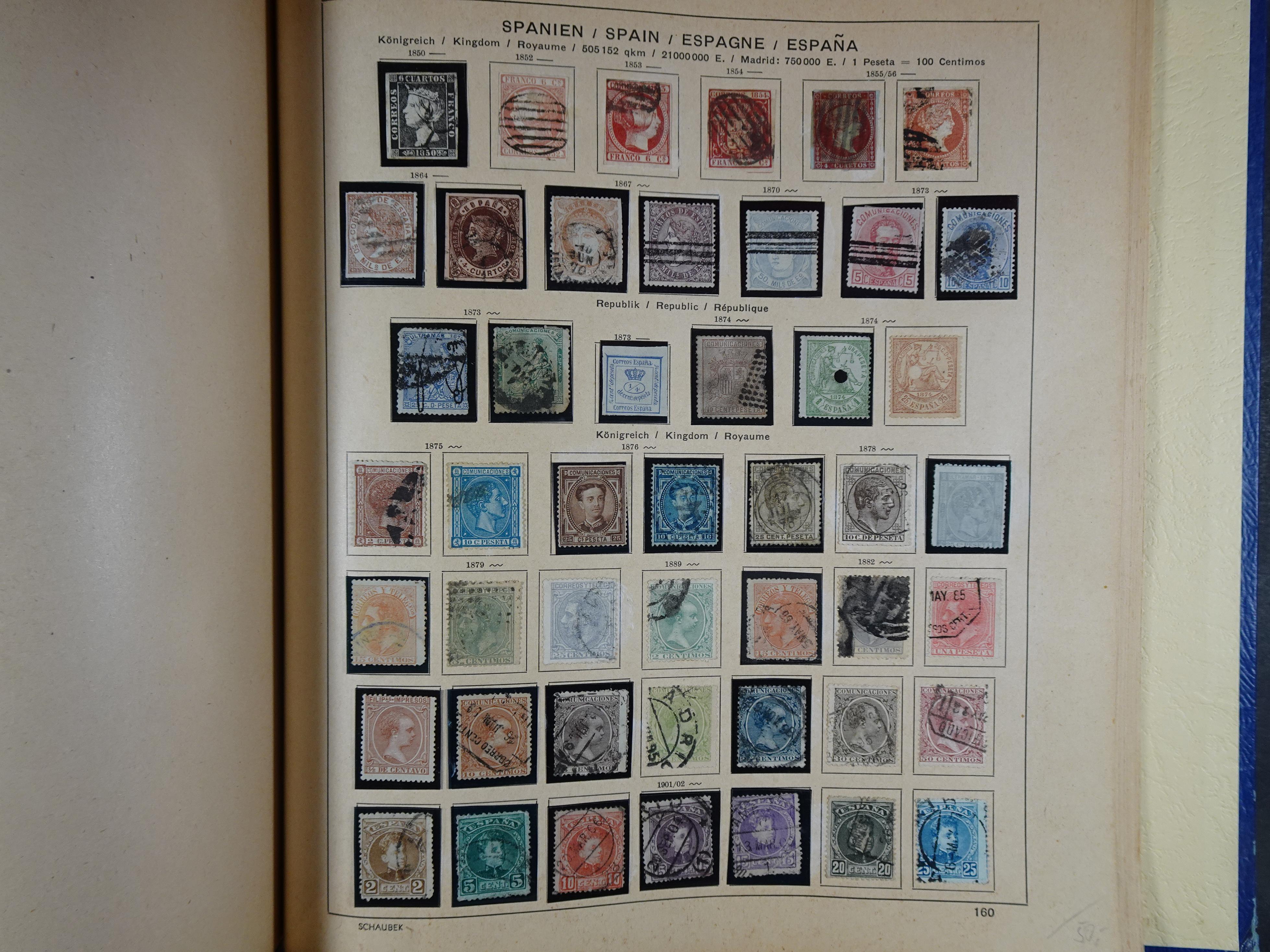 Mooie klassieke verzameling zeer goed gevulde Schaubek album. 255