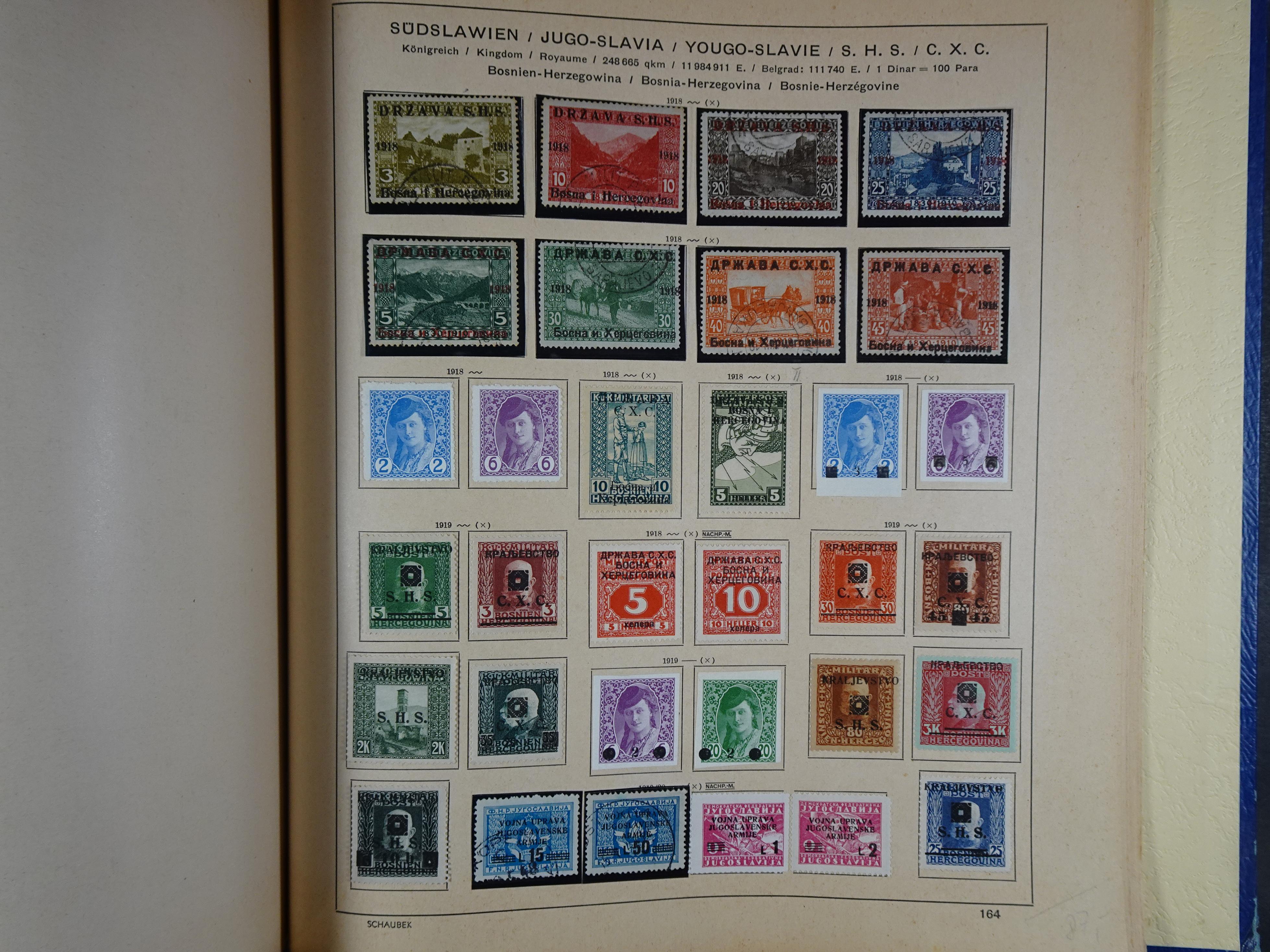 Mooie klassieke verzameling zeer goed gevulde Schaubek album. 260