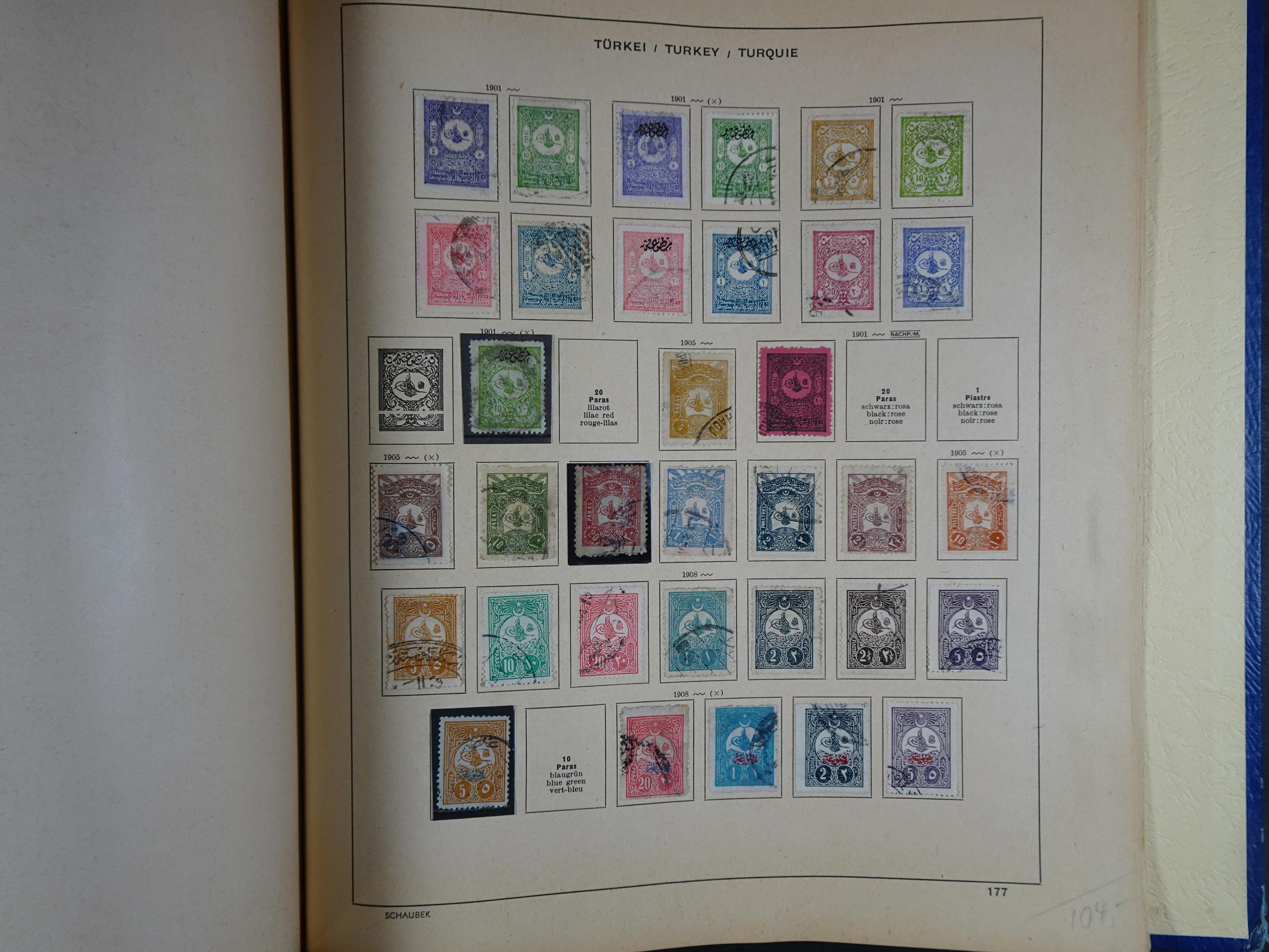 Mooie klassieke verzameling zeer goed gevulde Schaubek album. 282