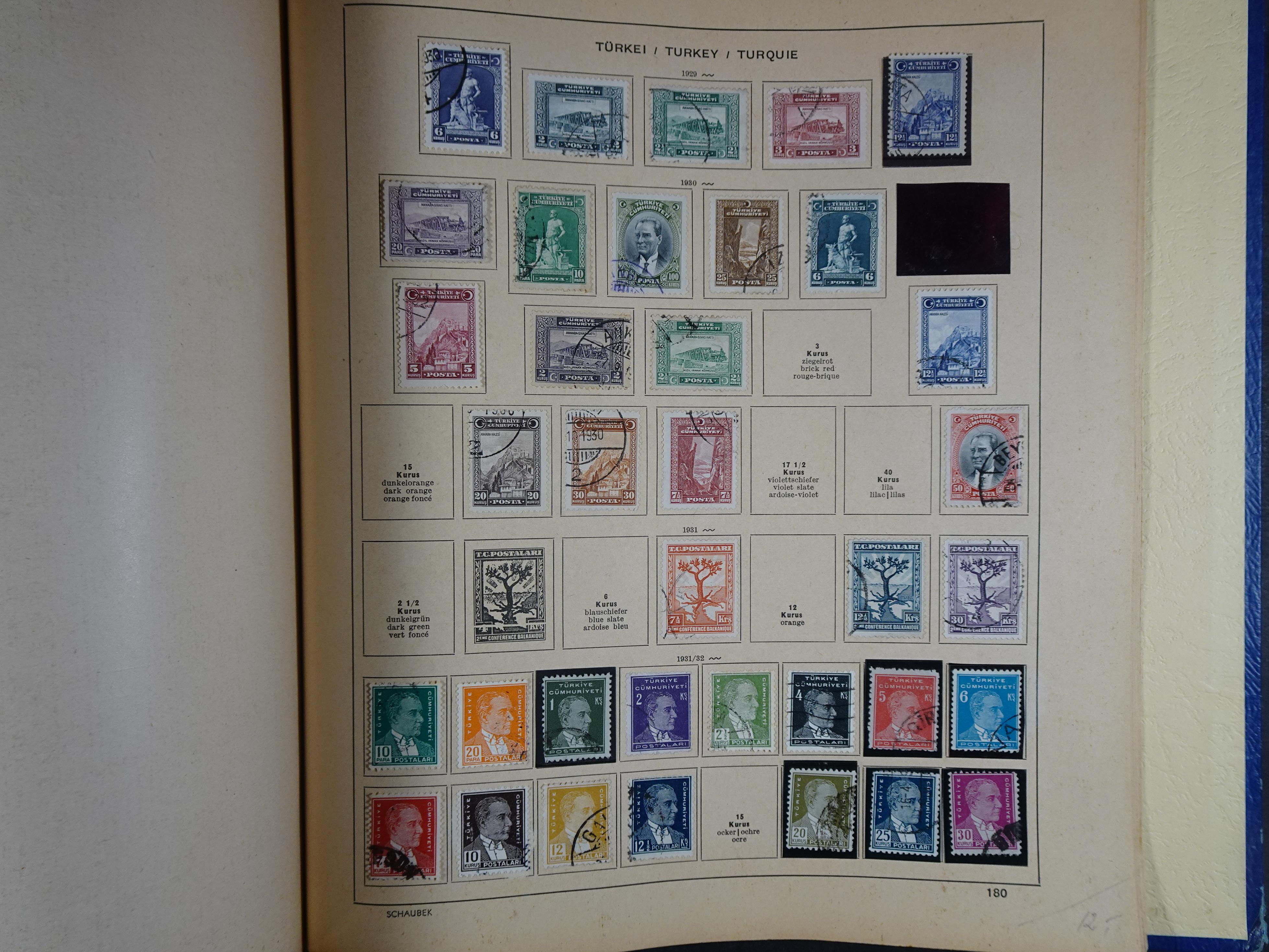 Mooie klassieke verzameling zeer goed gevulde Schaubek album. 285