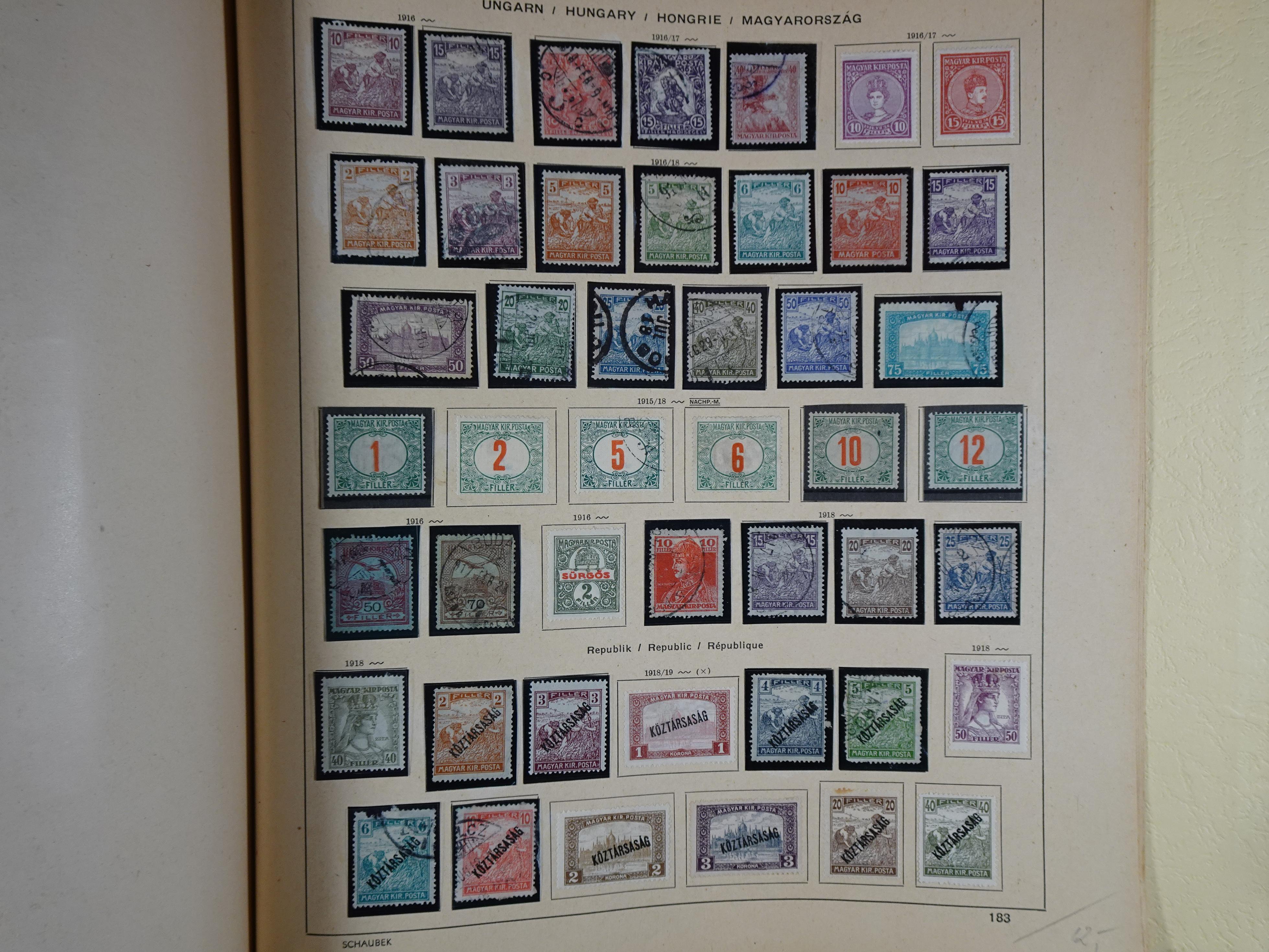 Mooie klassieke verzameling zeer goed gevulde Schaubek album. 291