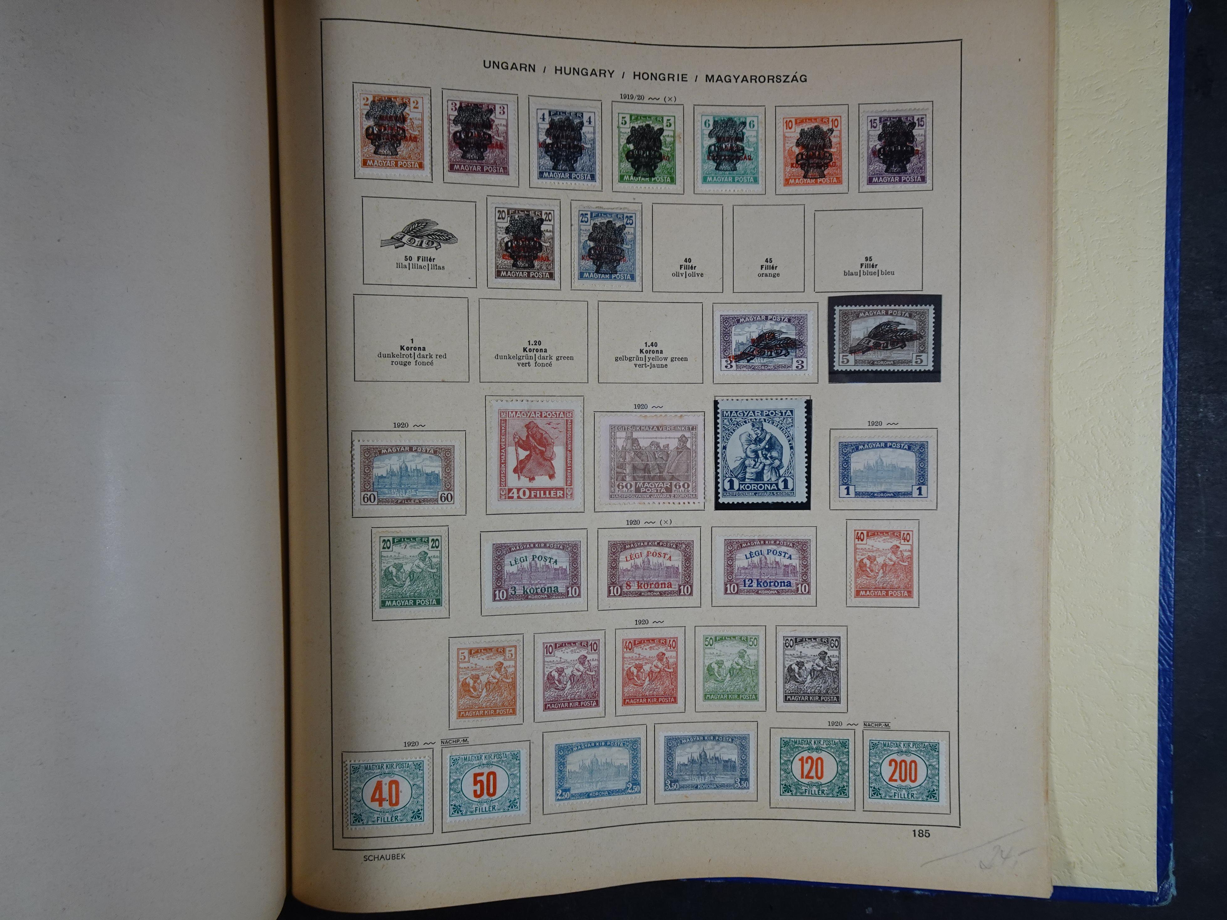 Mooie klassieke verzameling zeer goed gevulde Schaubek album. 293