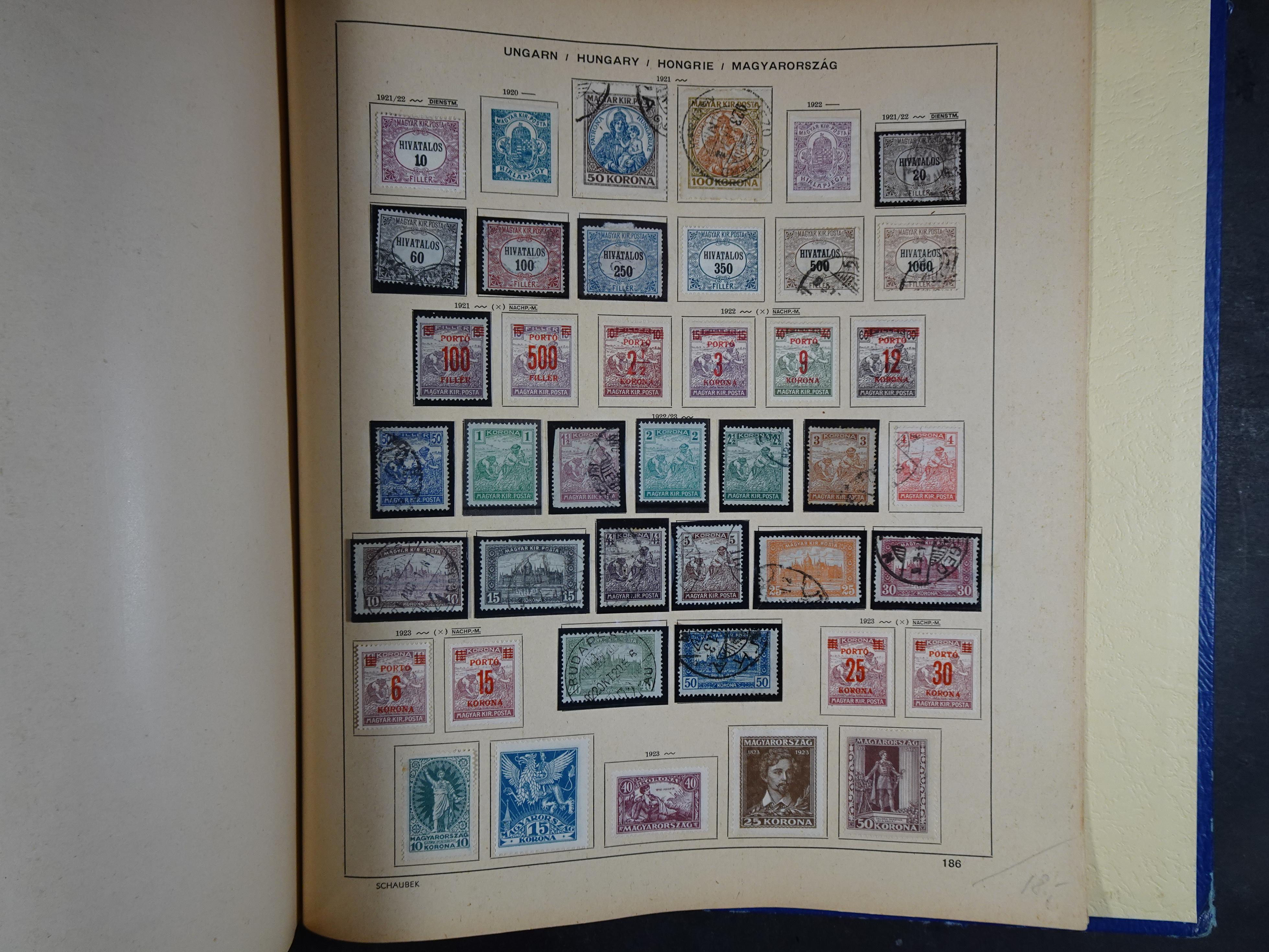 Mooie klassieke verzameling zeer goed gevulde Schaubek album. 294