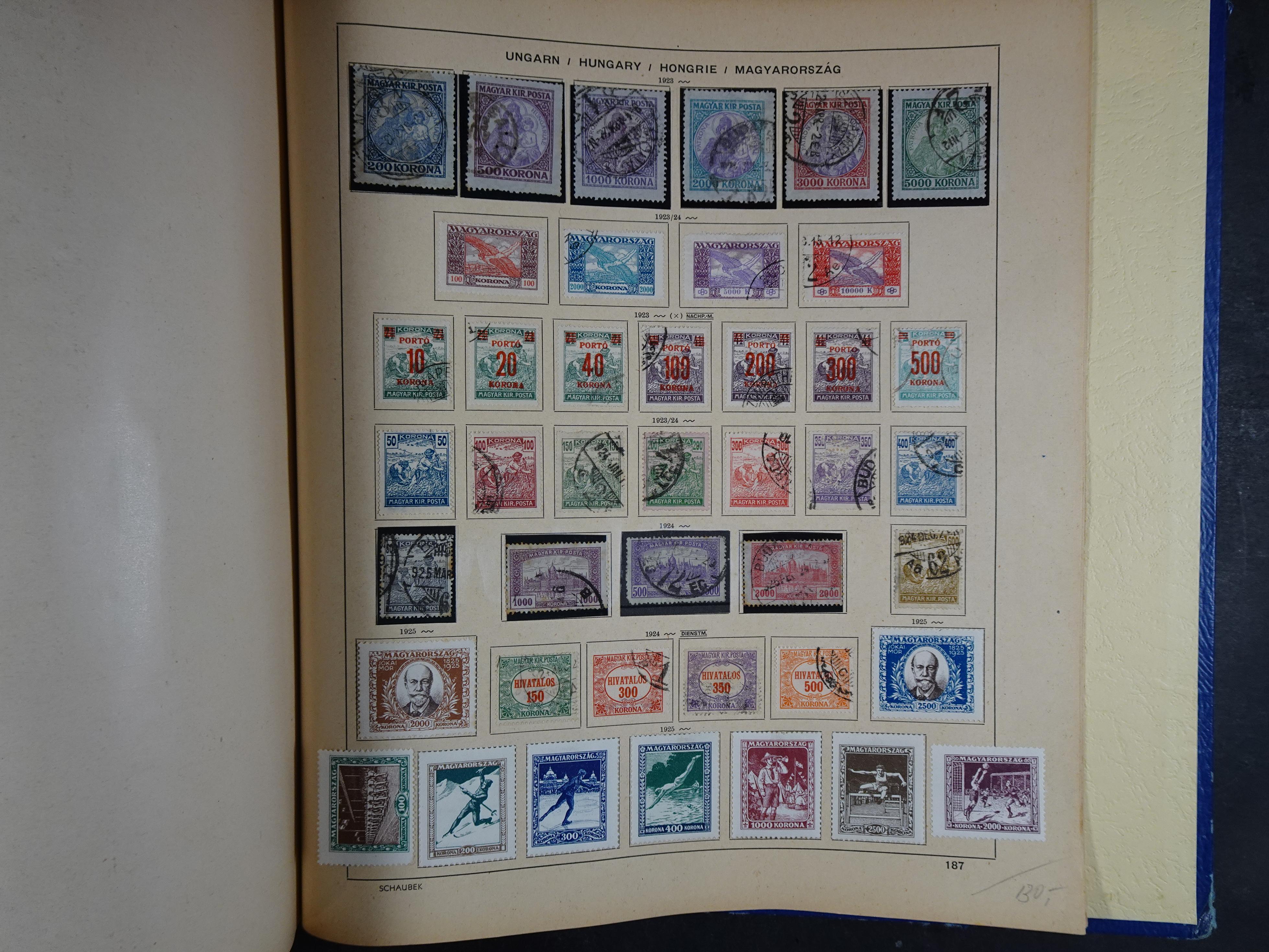 Mooie klassieke verzameling zeer goed gevulde Schaubek album. 295