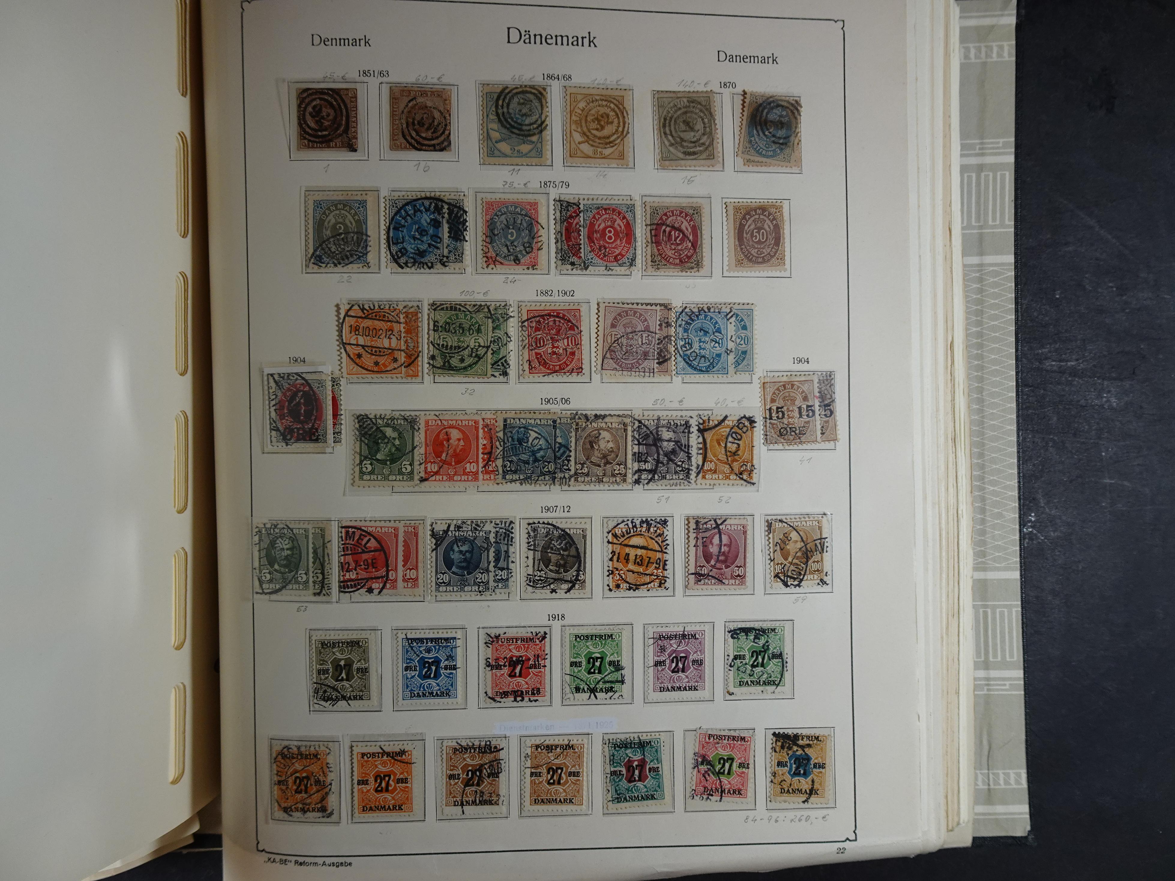 Oude KABE album met Europa letters A - D. 
Mooie verzameling veel beter materiaal. 149