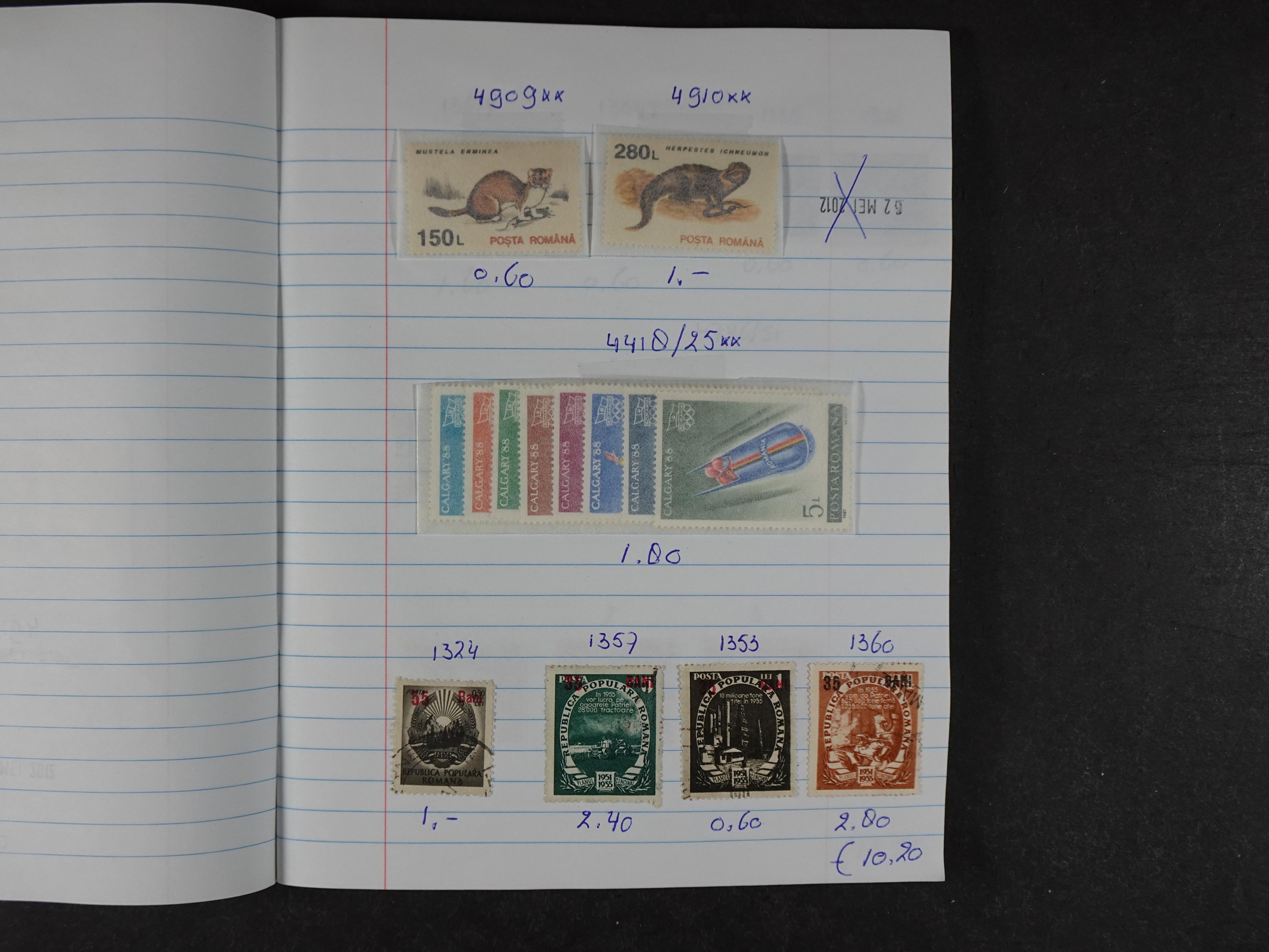 Mooie partij gelopen Rondzendboekjes.
Veel postfris.
Enorme restwaarde 63