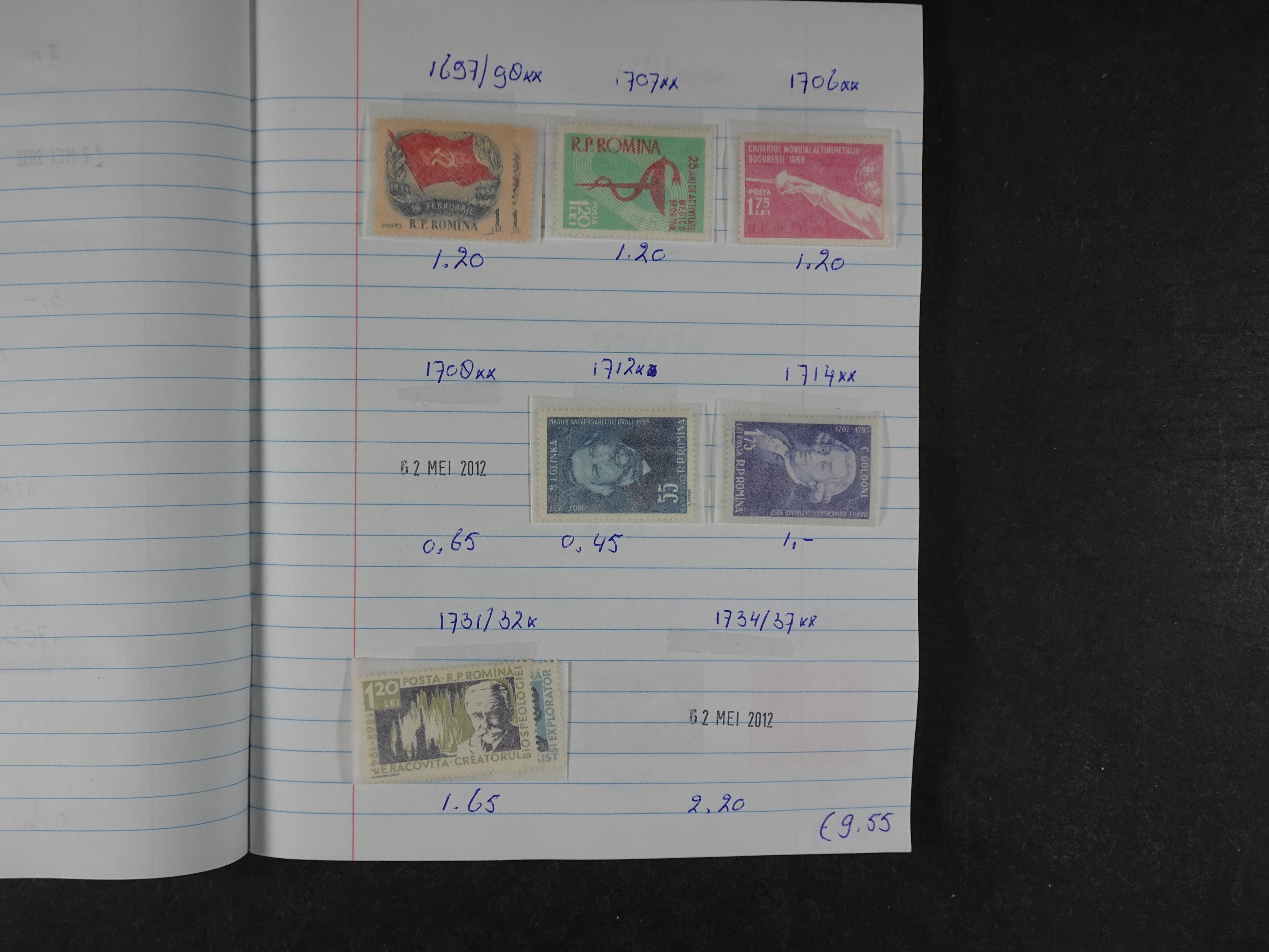 Mooie partij gelopen Rondzendboekjes.
Veel postfris.
Enorme restwaarde 66