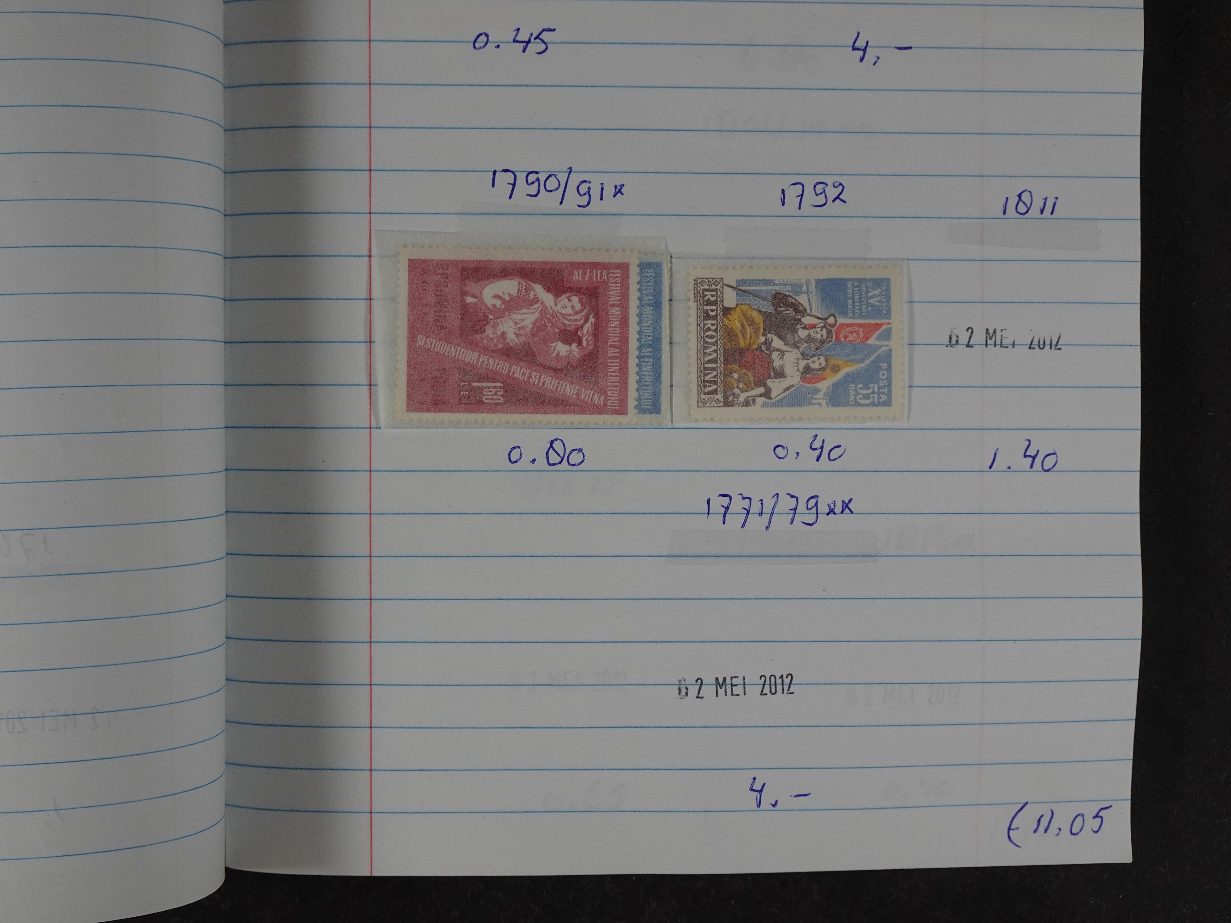 Mooie partij gelopen Rondzendboekjes.
Veel postfris.
Enorme restwaarde 68