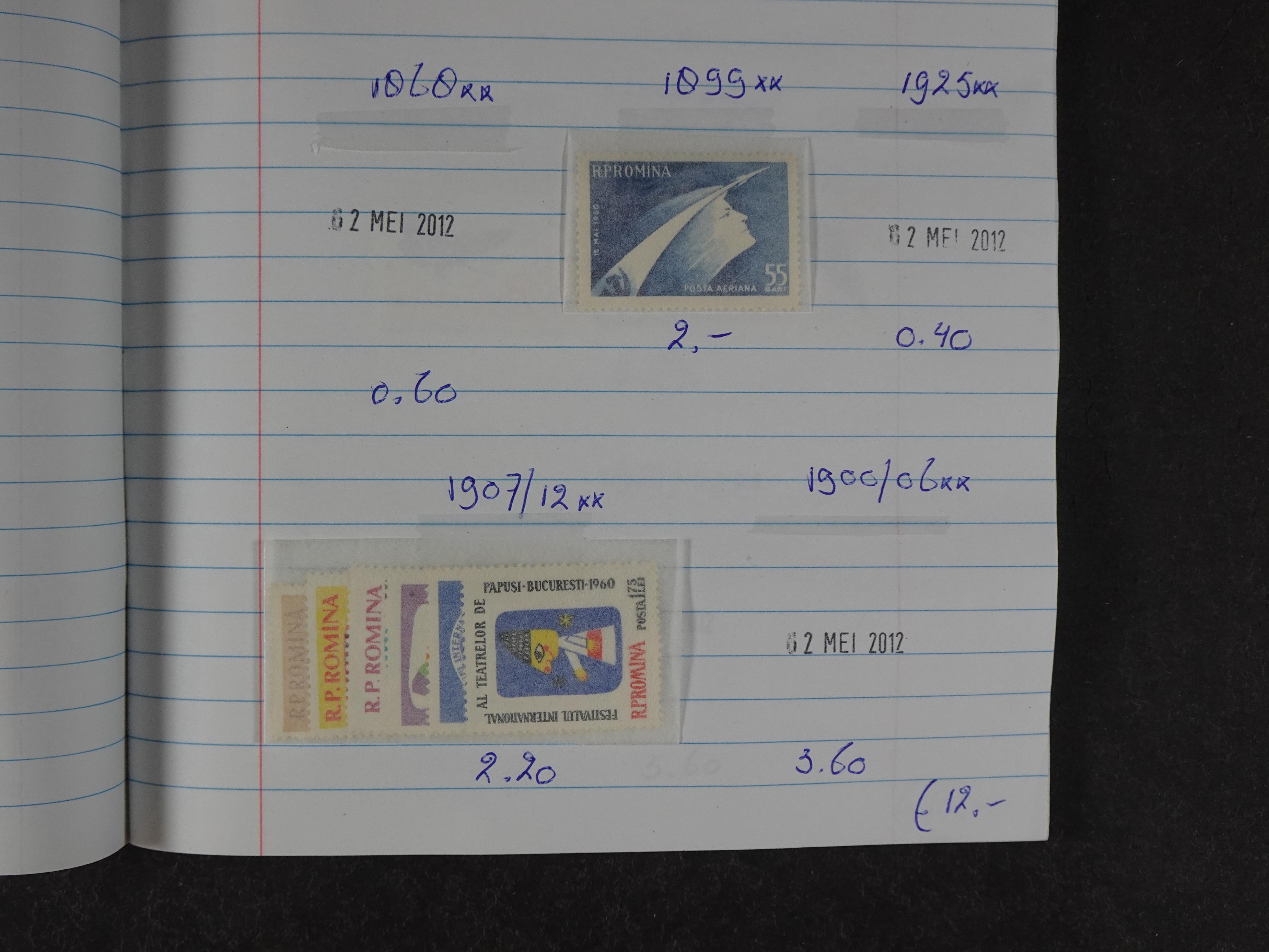 Mooie partij gelopen Rondzendboekjes.
Veel postfris.
Enorme restwaarde 72