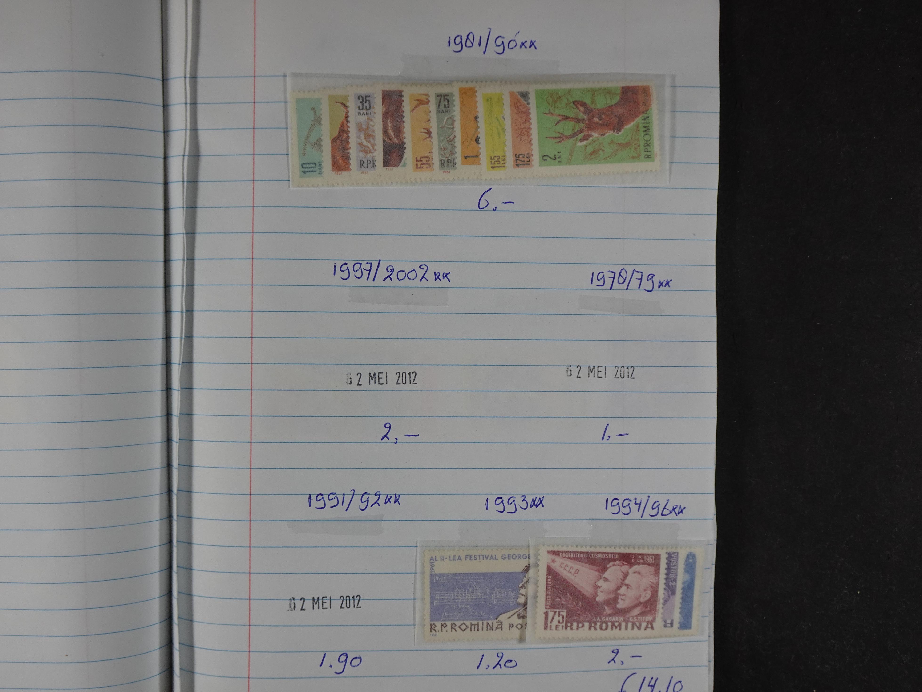 Mooie partij gelopen Rondzendboekjes.
Veel postfris.
Enorme restwaarde 74