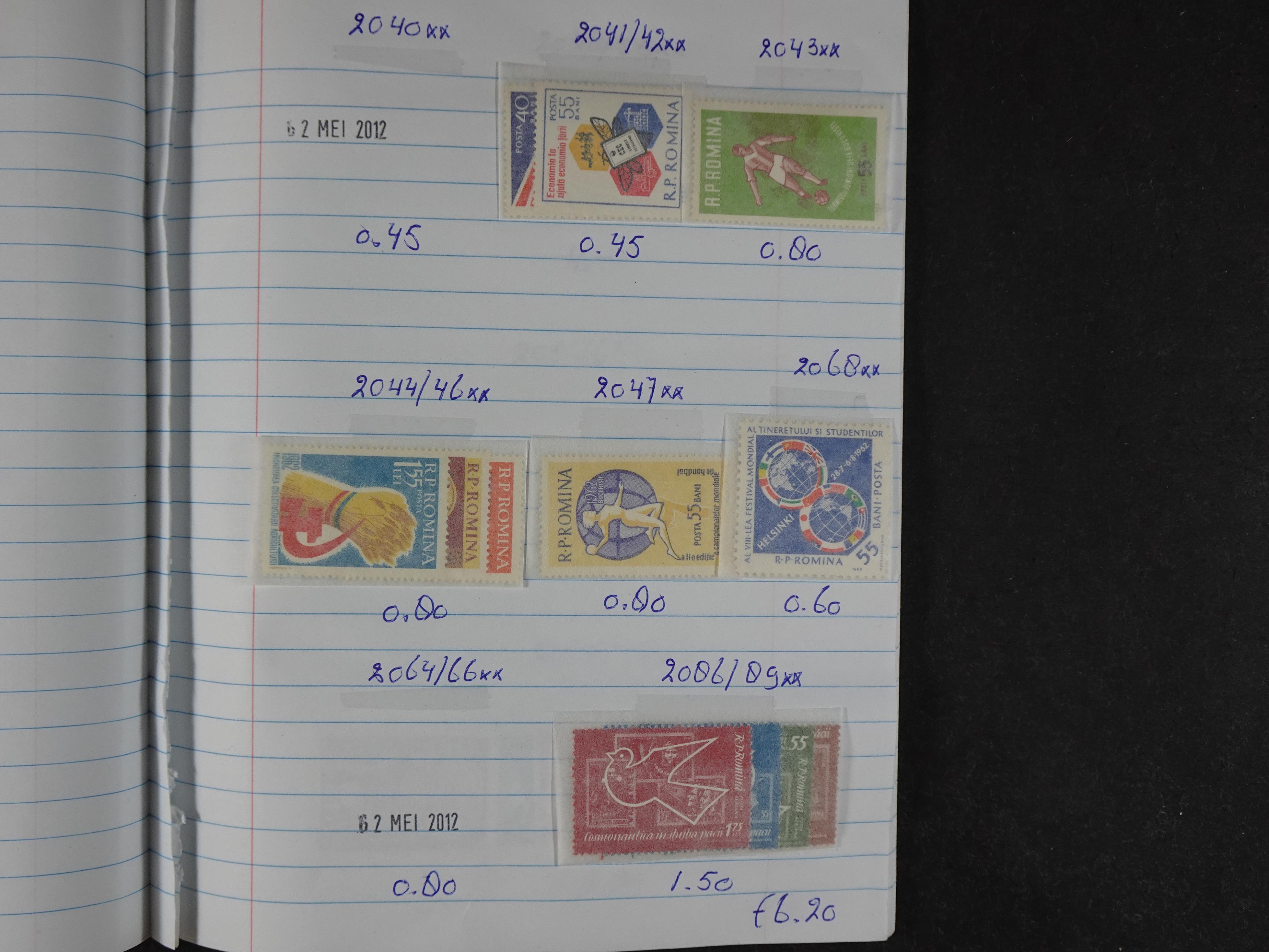 Mooie partij gelopen Rondzendboekjes.
Veel postfris.
Enorme restwaarde 75