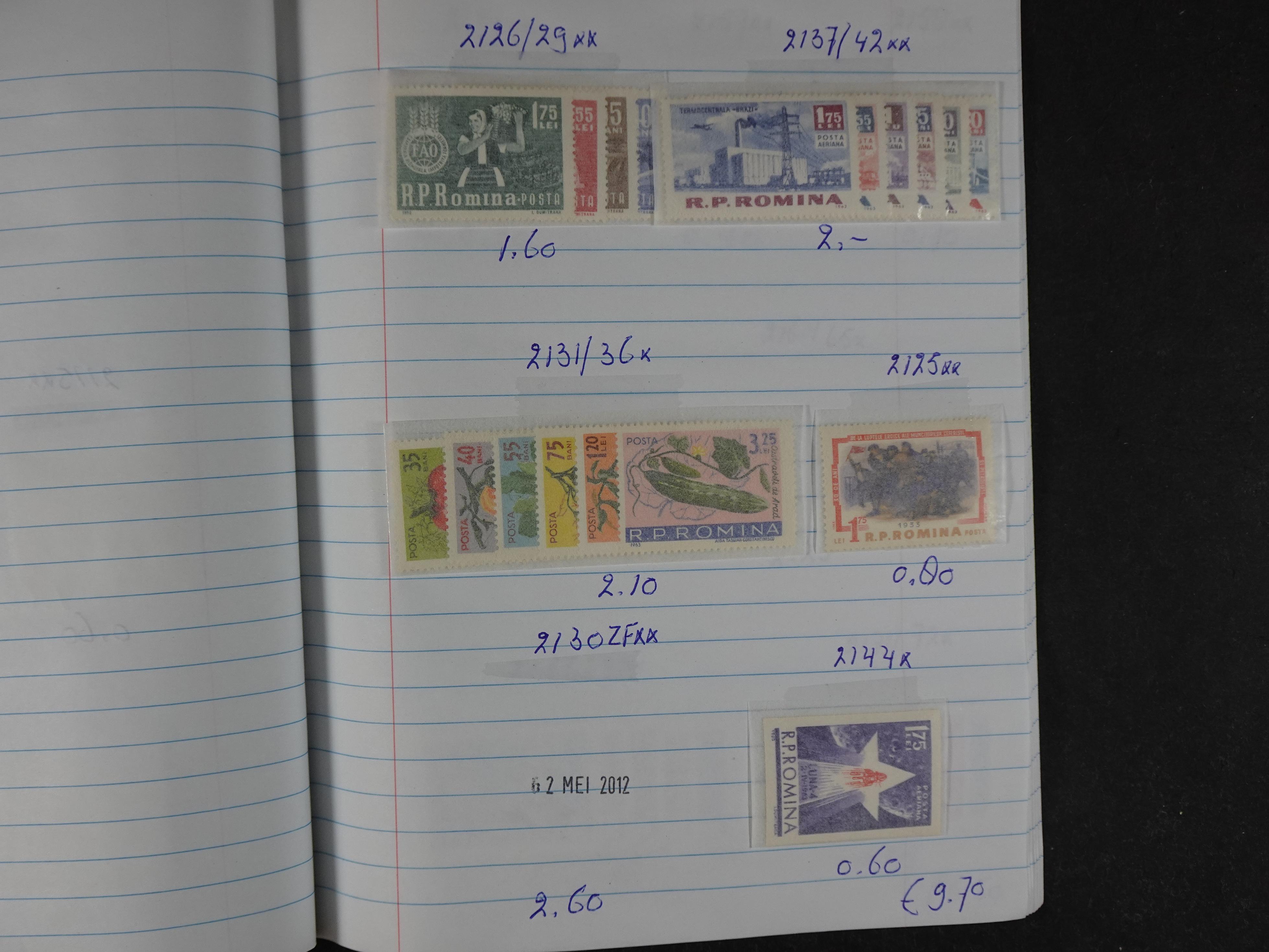 Mooie partij gelopen Rondzendboekjes.
Veel postfris.
Enorme restwaarde 79