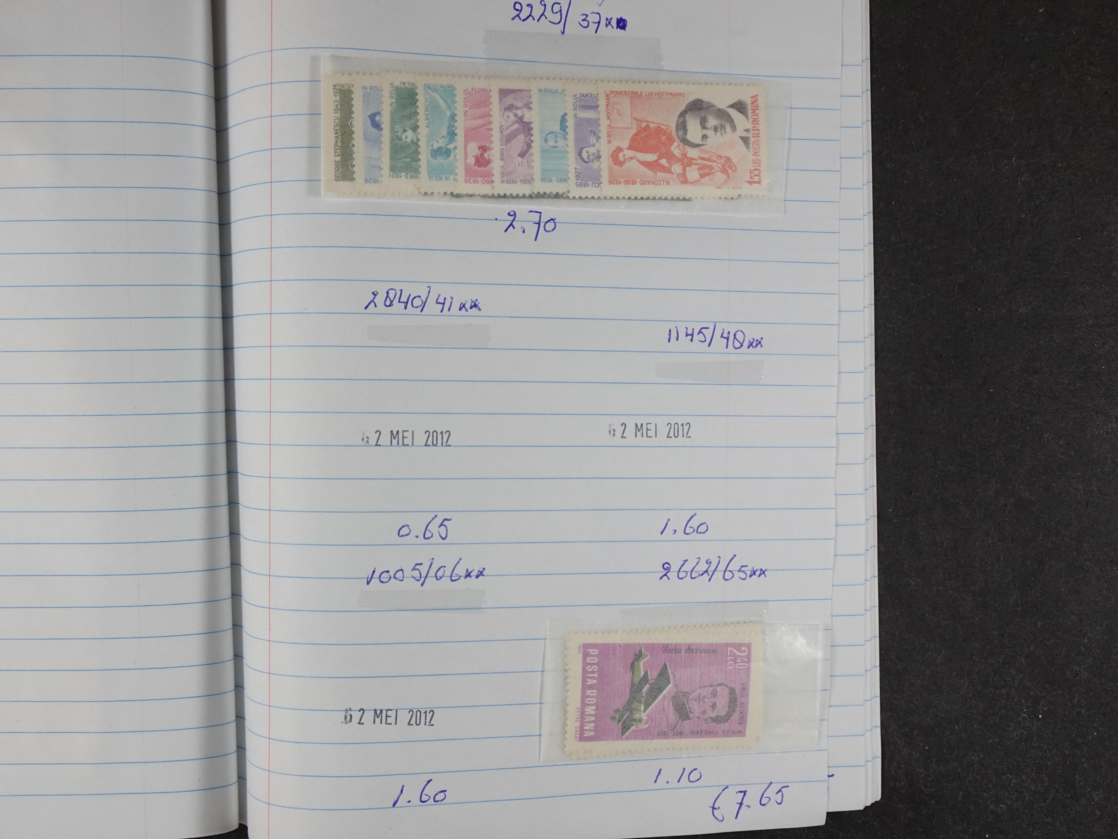 Mooie partij gelopen Rondzendboekjes.
Veel postfris.
Enorme restwaarde 84