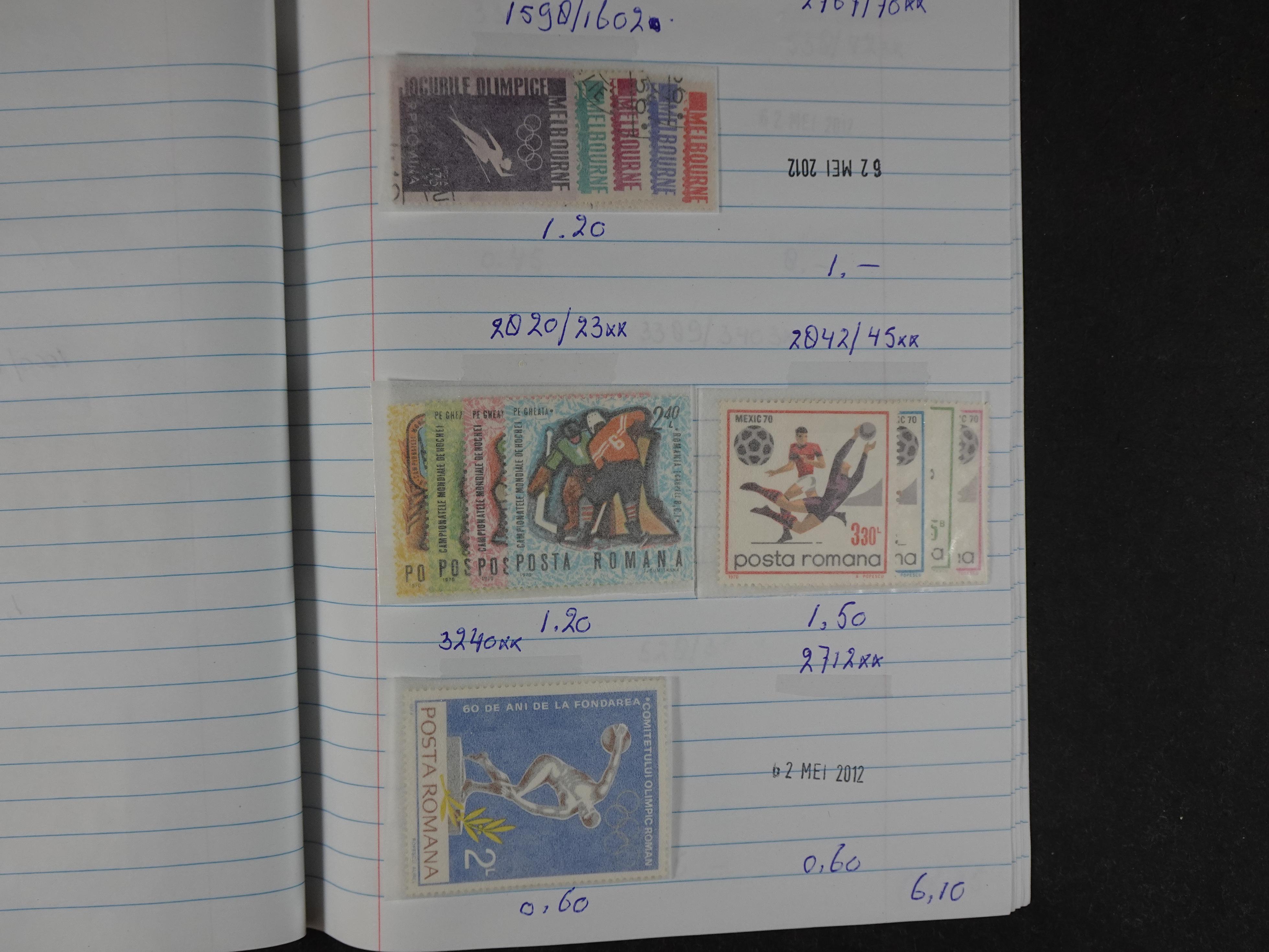 Mooie partij gelopen Rondzendboekjes.
Veel postfris.
Enorme restwaarde 87