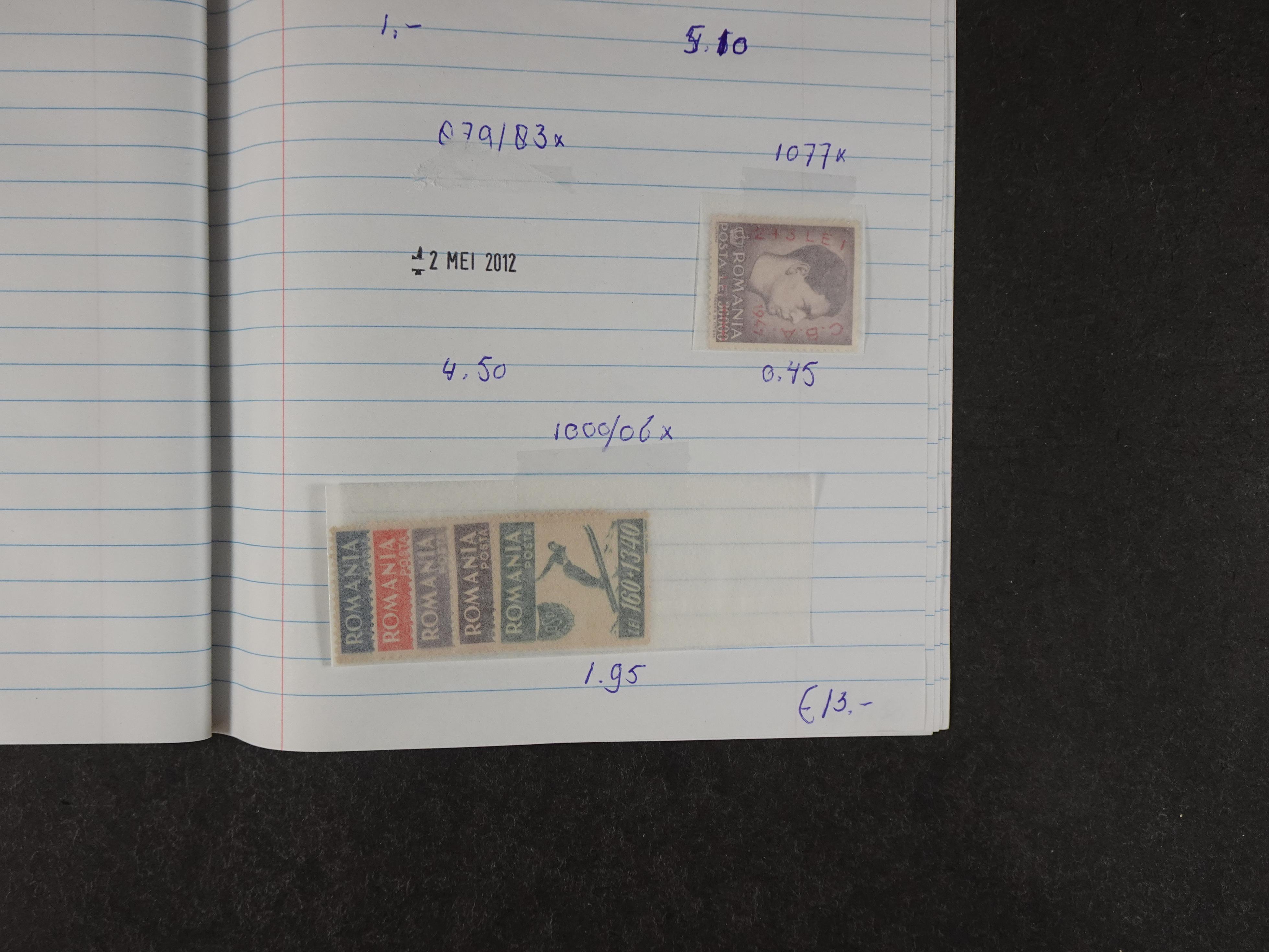 Mooie partij gelopen Rondzendboekjes.
Veel postfris.
Enorme restwaarde 88