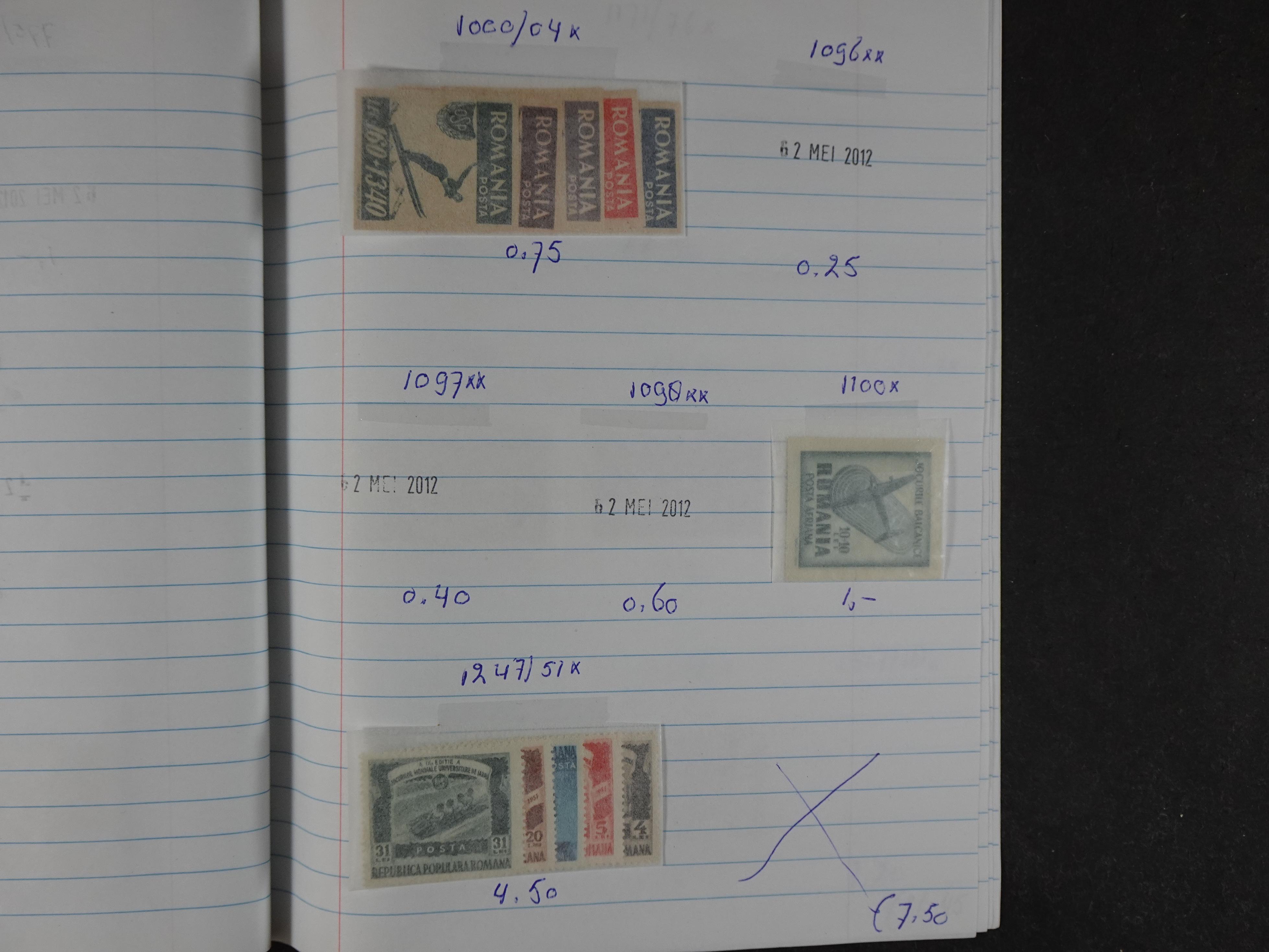 Mooie partij gelopen Rondzendboekjes.
Veel postfris.
Enorme restwaarde 89