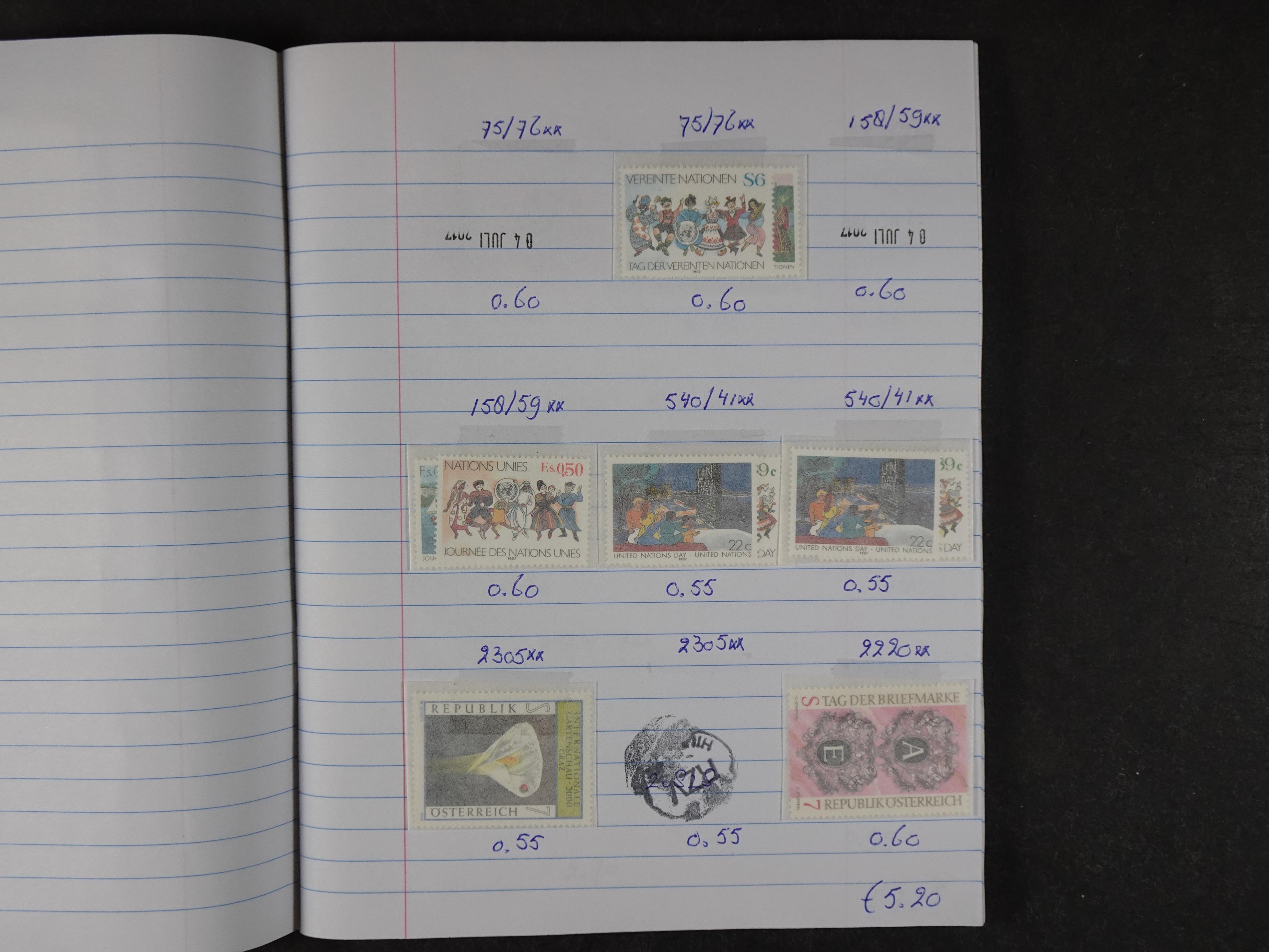 Mooie partij gelopen Rondzendboekjes.
Veel postfris.
Enorme restwaarde 100