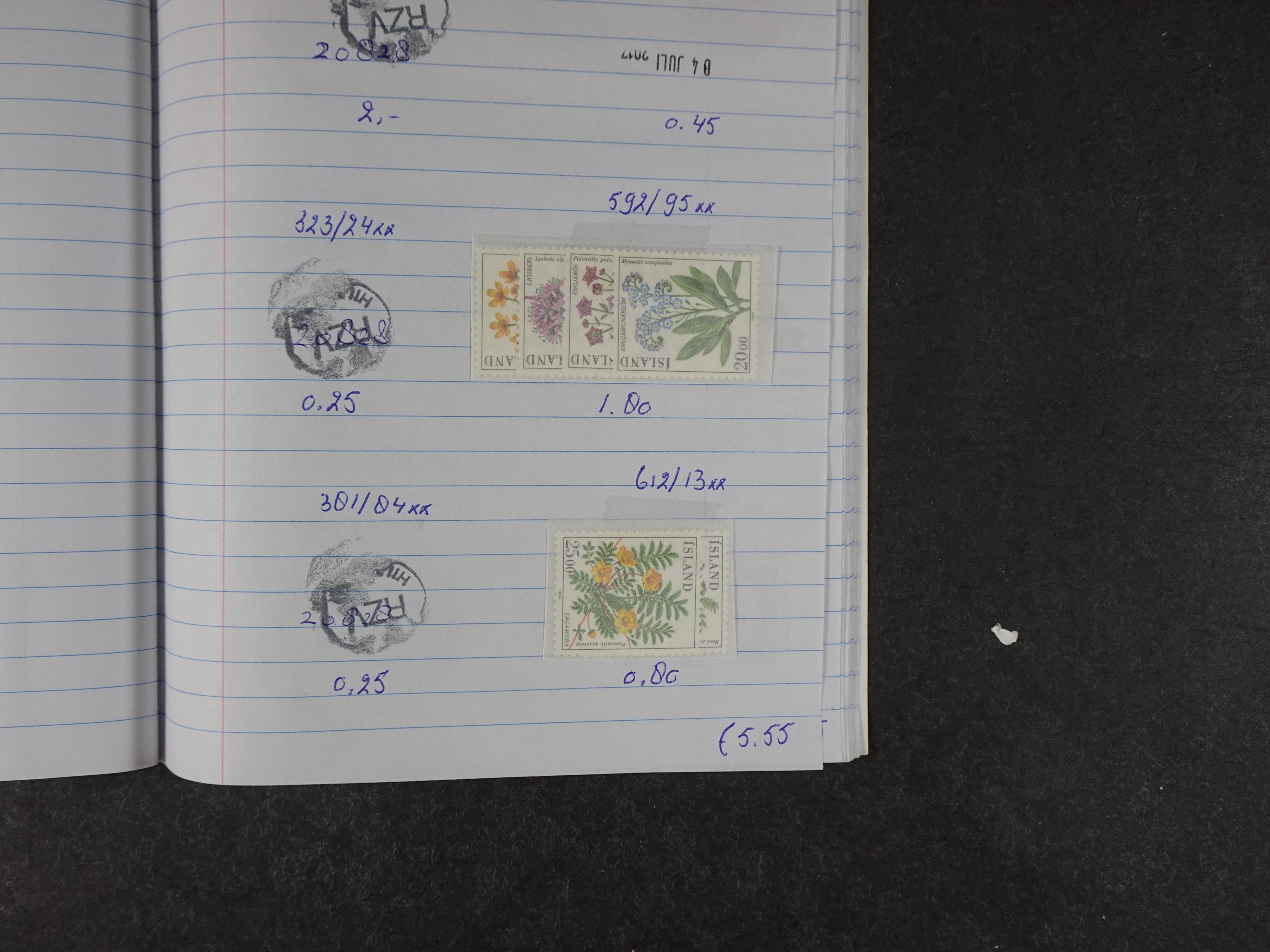 Mooie partij gelopen Rondzendboekjes.
Veel postfris.
Enorme restwaarde 115