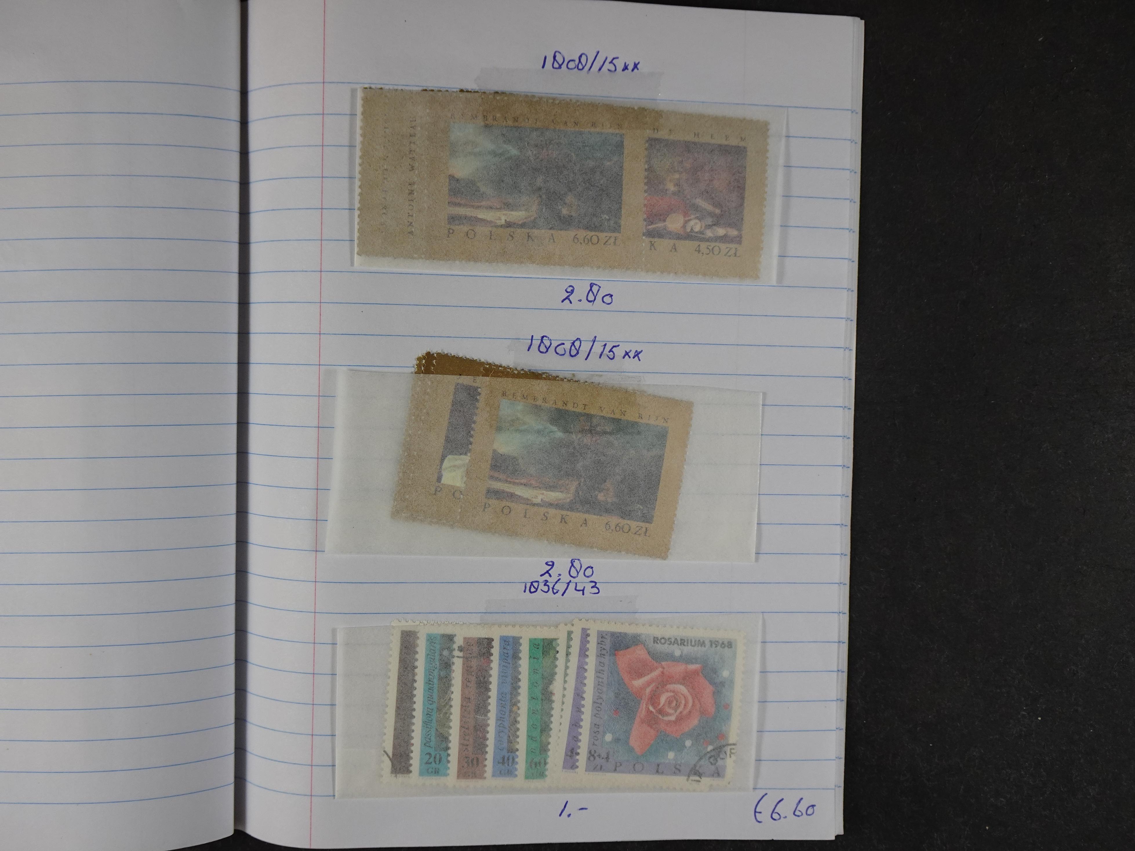 Mooie partij gelopen Rondzendboekjes.
Veel postfris.
Enorme restwaarde 178